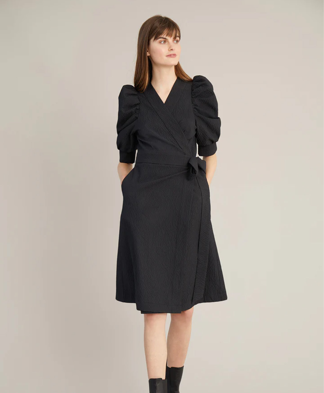 Munthe Midi Jurk Denbigh Zwart