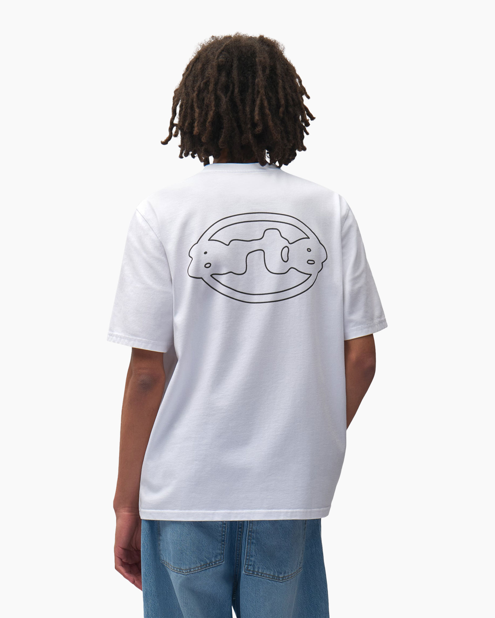 t-shirt, korte mouwen, wit, katoen, eenvoudig