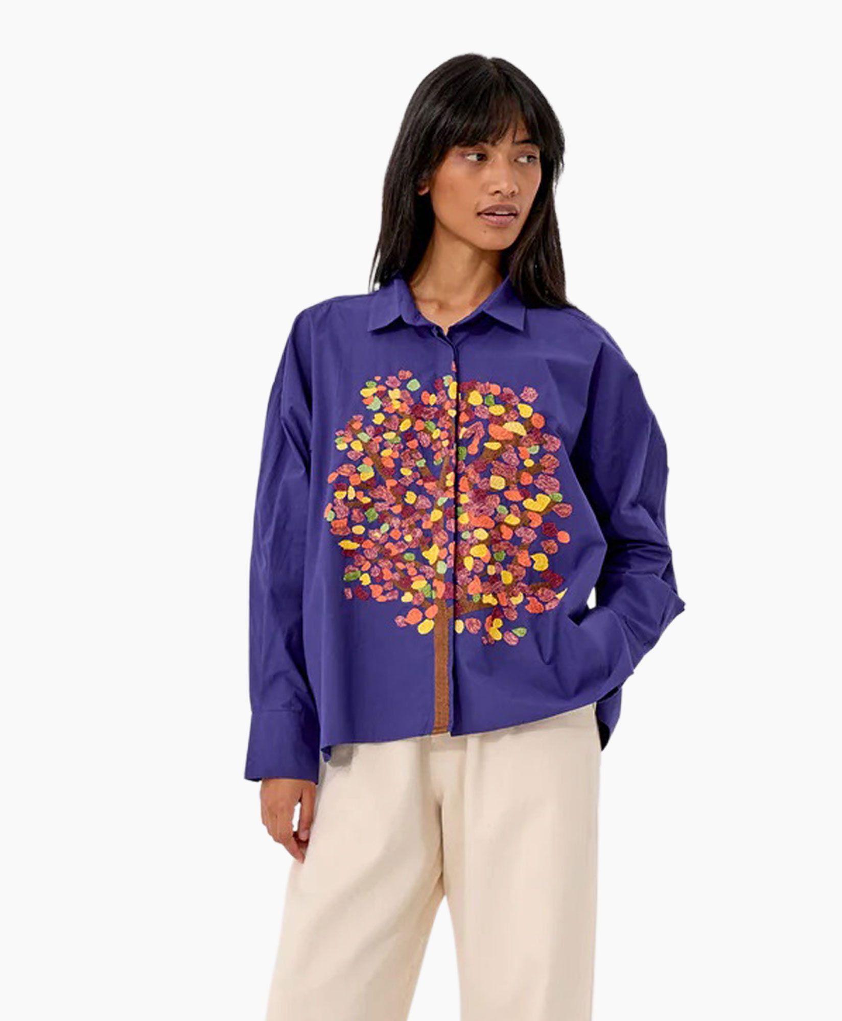 Mii Collection Blouse 51/shirt Greta Blauw