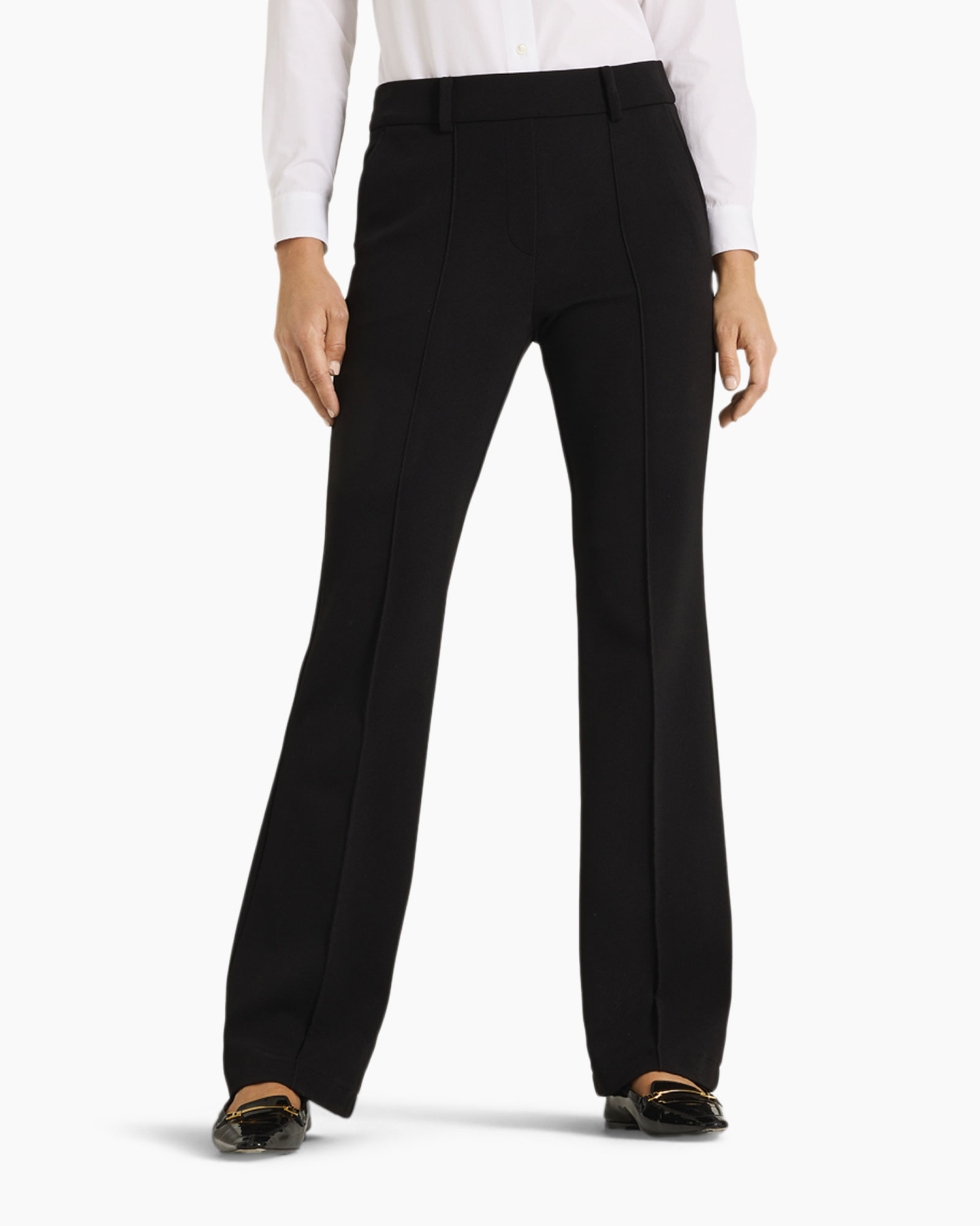 broeken, pantalon, zwart, flare, formeel