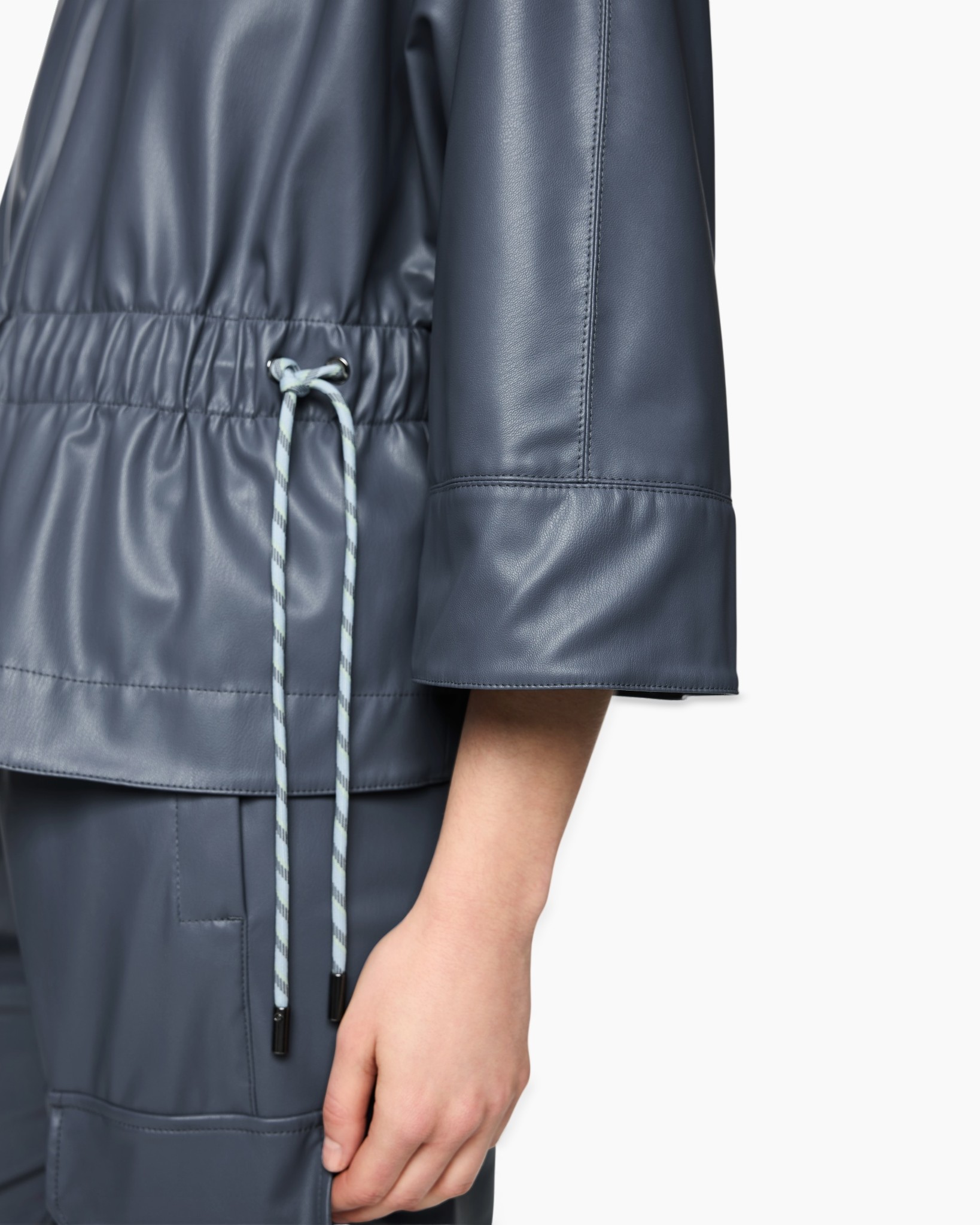 jas, windjack, trekkoord, driekwart mouw, polyester