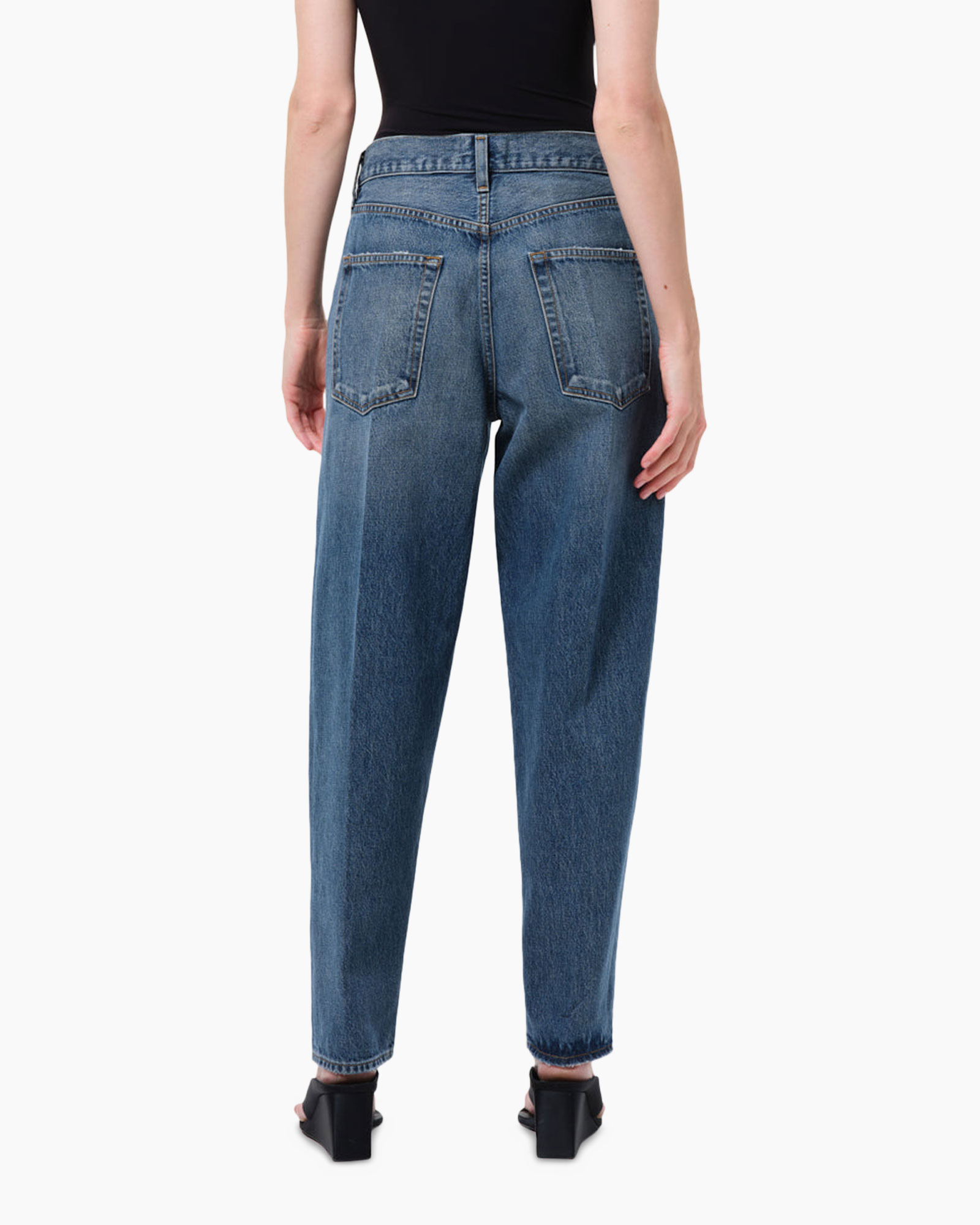 broek, denim, recht model, fade, zakken