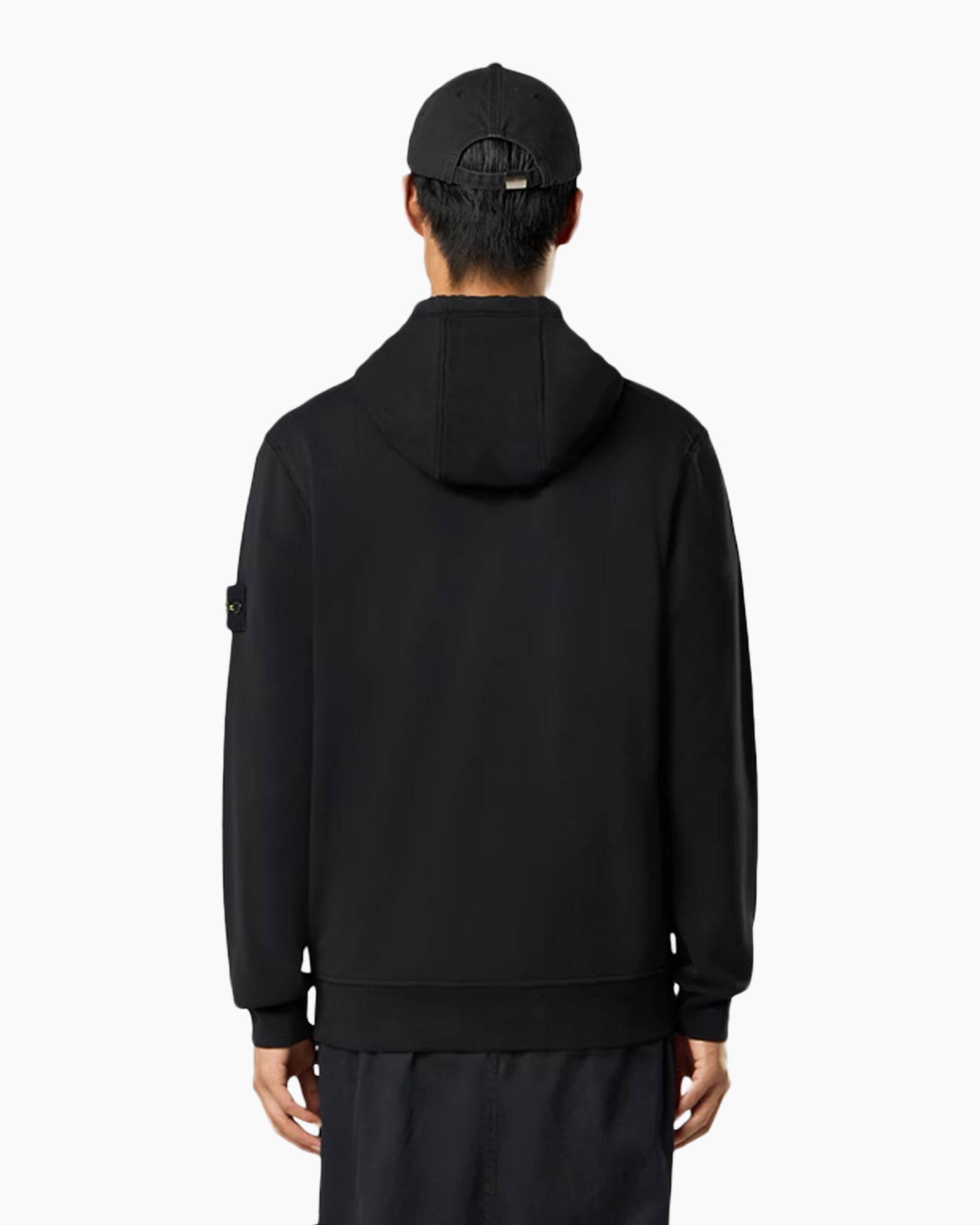 hoodie, jacket, pet, zwart, rits