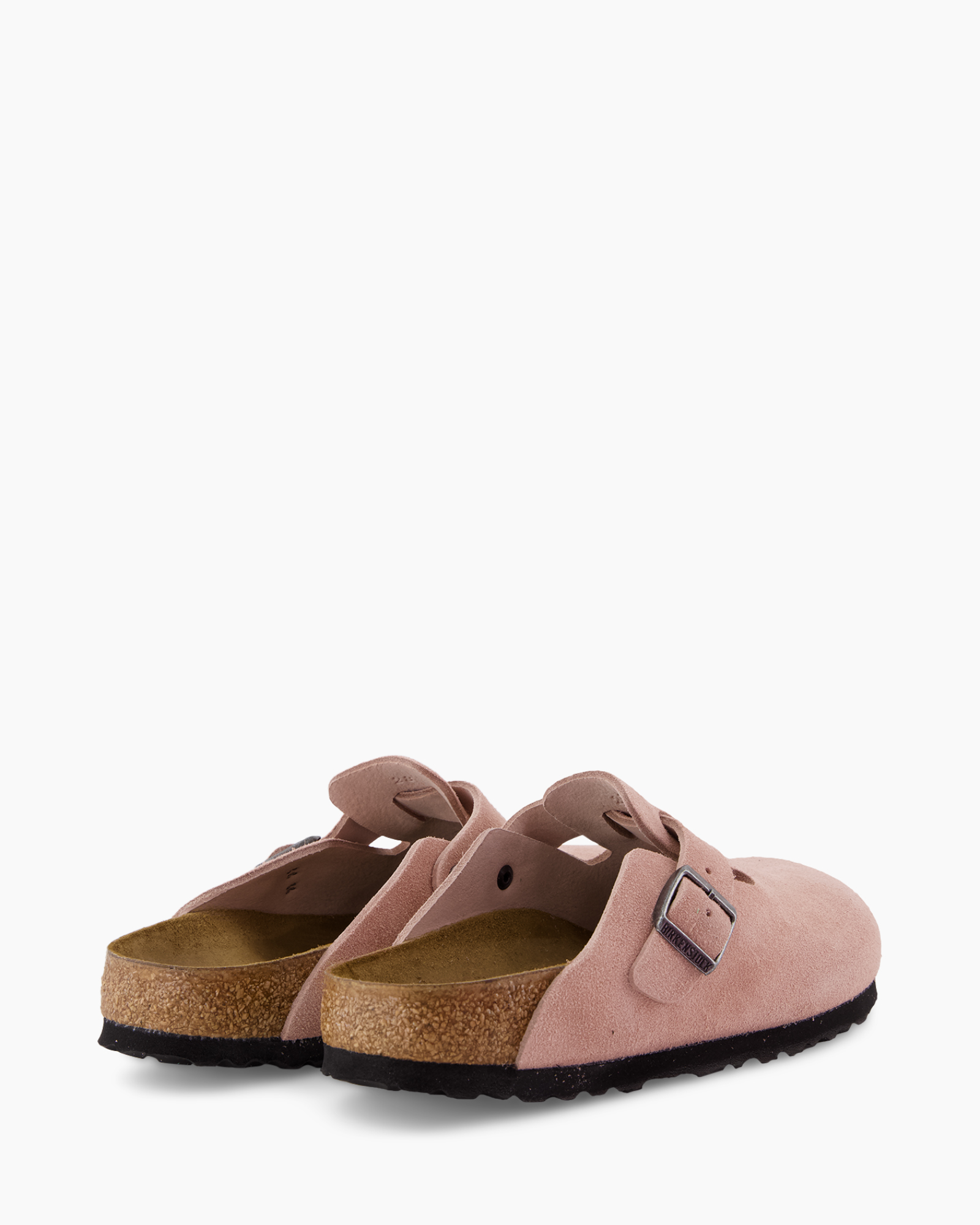 slippers, cork sole, pink, suede, two-strap