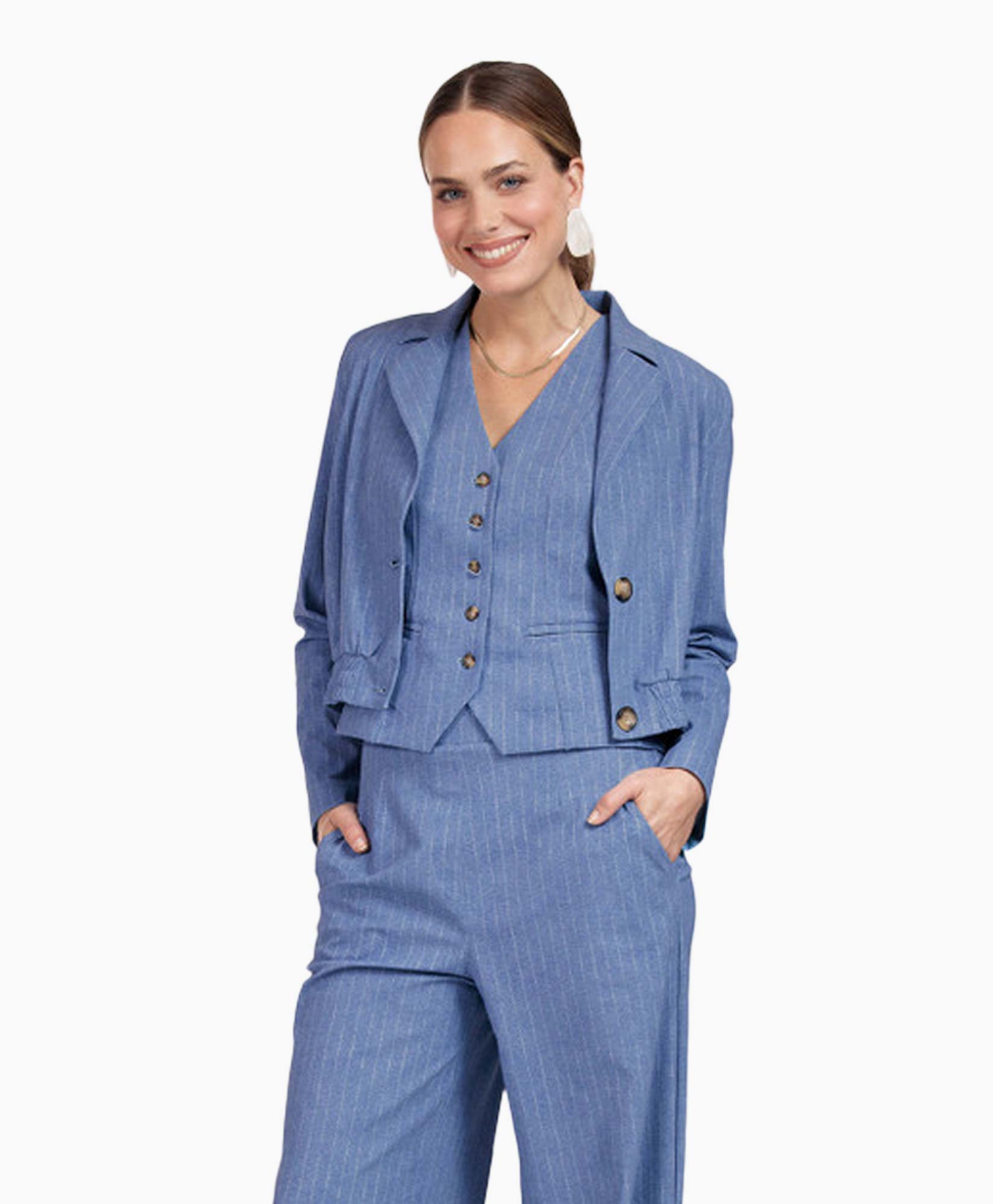 Gilet Bruno Pinstripe Gilet Jeans