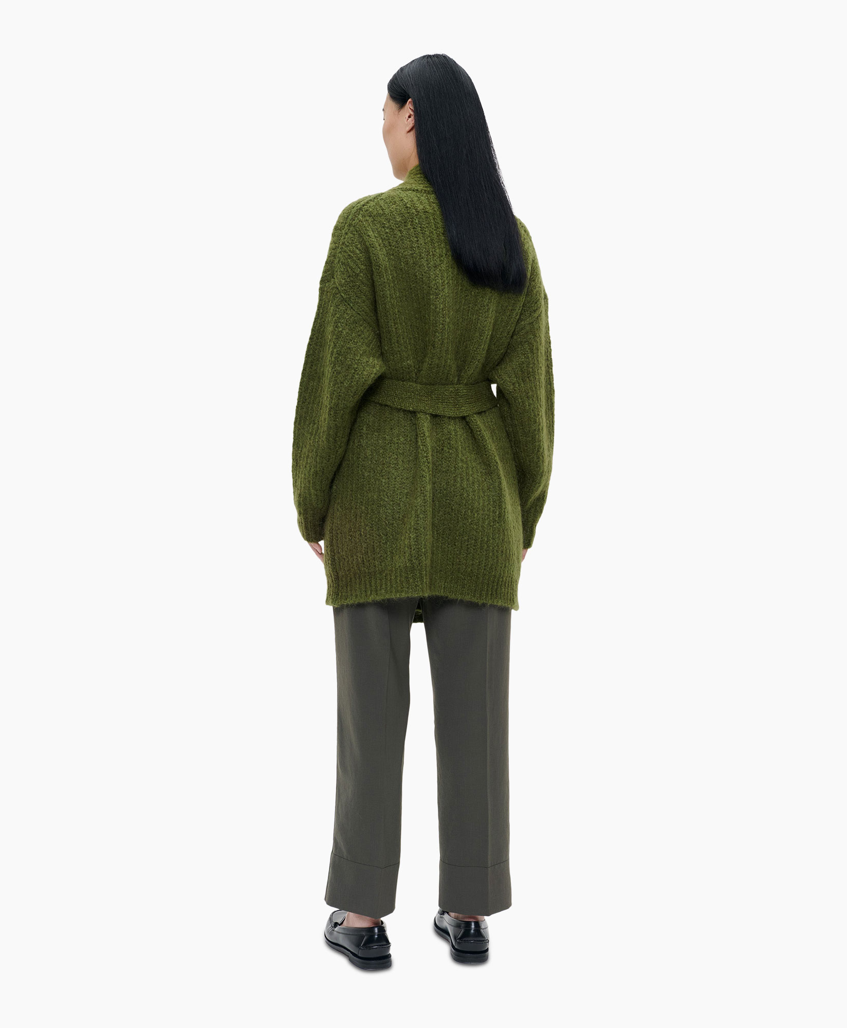 Vest Mohair Mix Long Groen