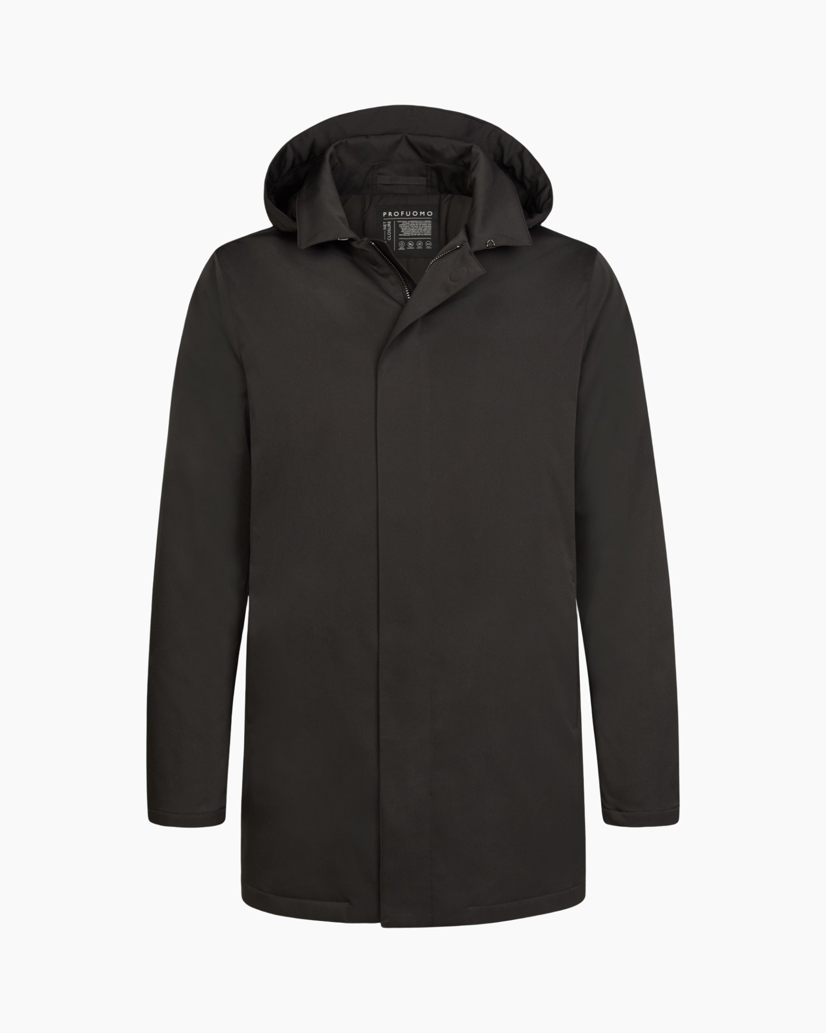 parka, dop, zwart, jas, waterdicht