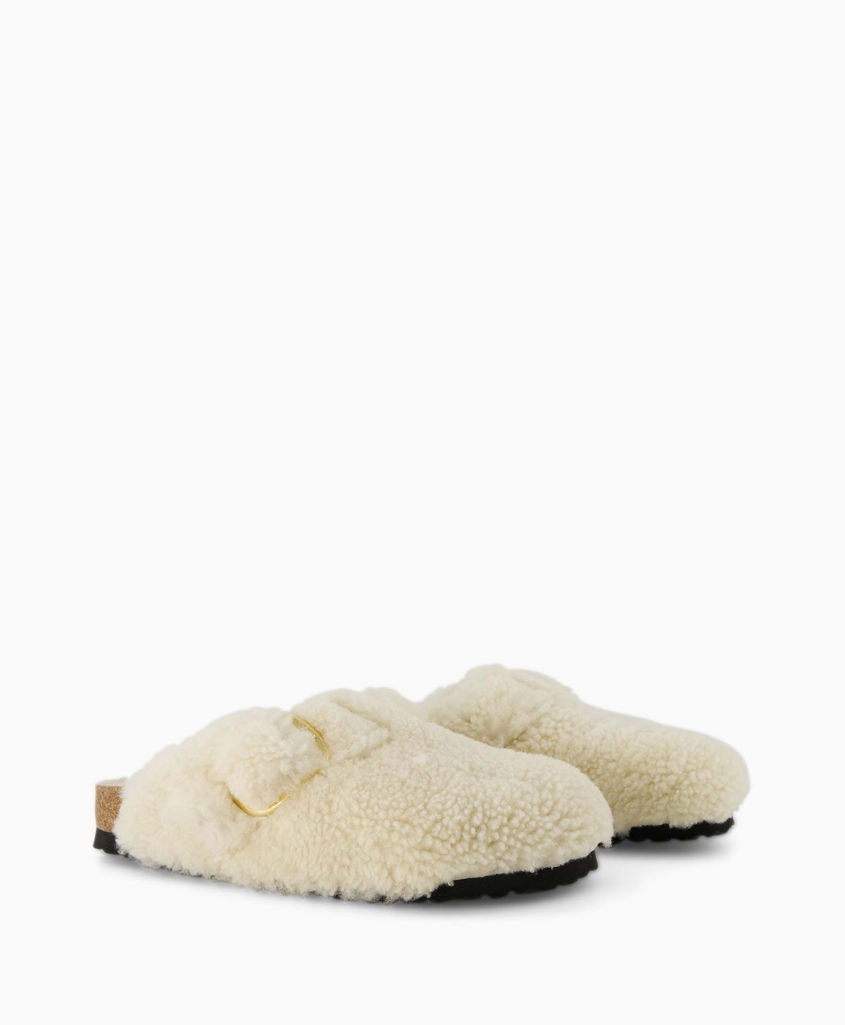 Instapper Boston Big Buckle Fur Ecru