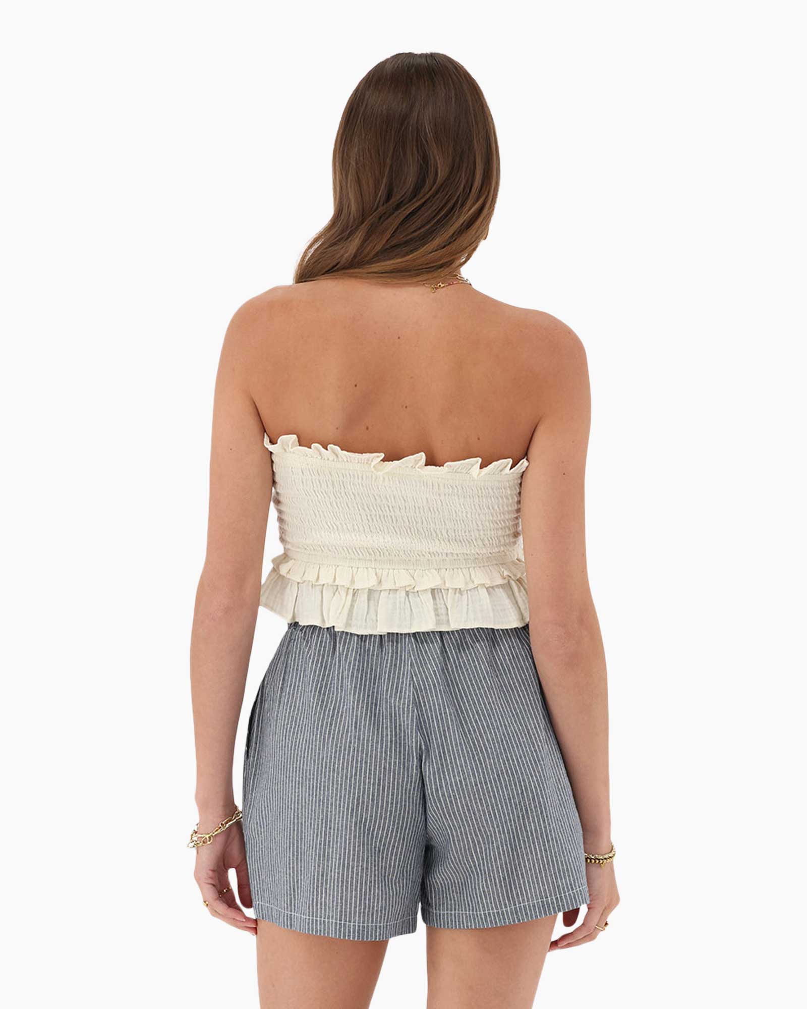 Short Blue Striped Pyjama With Patc Blauw