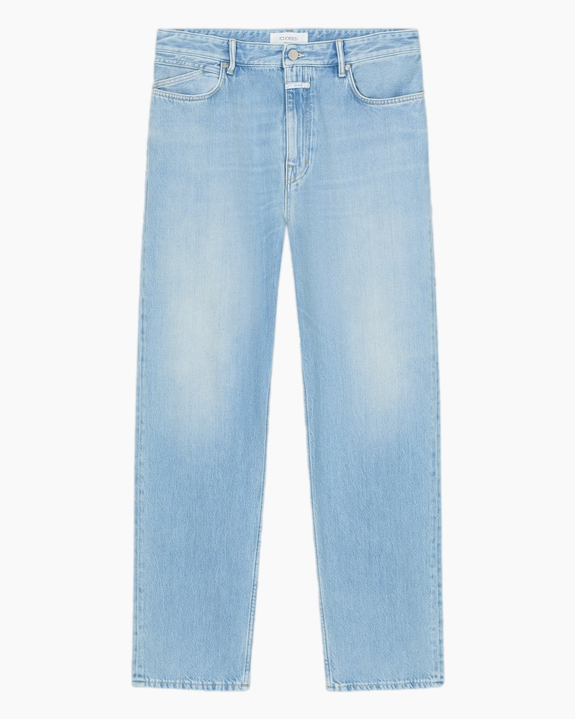 jeans, denim, light wash, straight leg, five-pocket