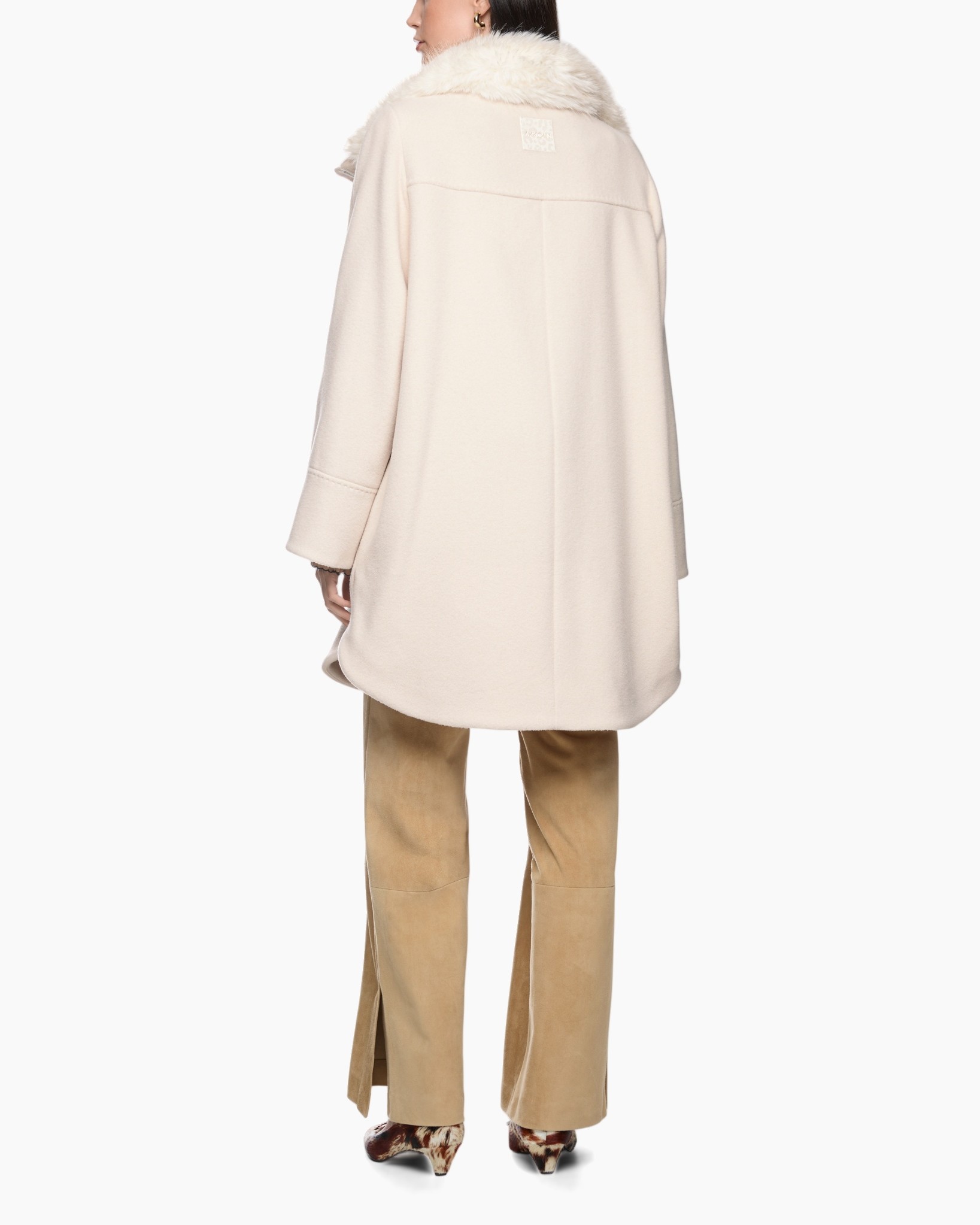 jas, shearling, faux fur, crème, outwear