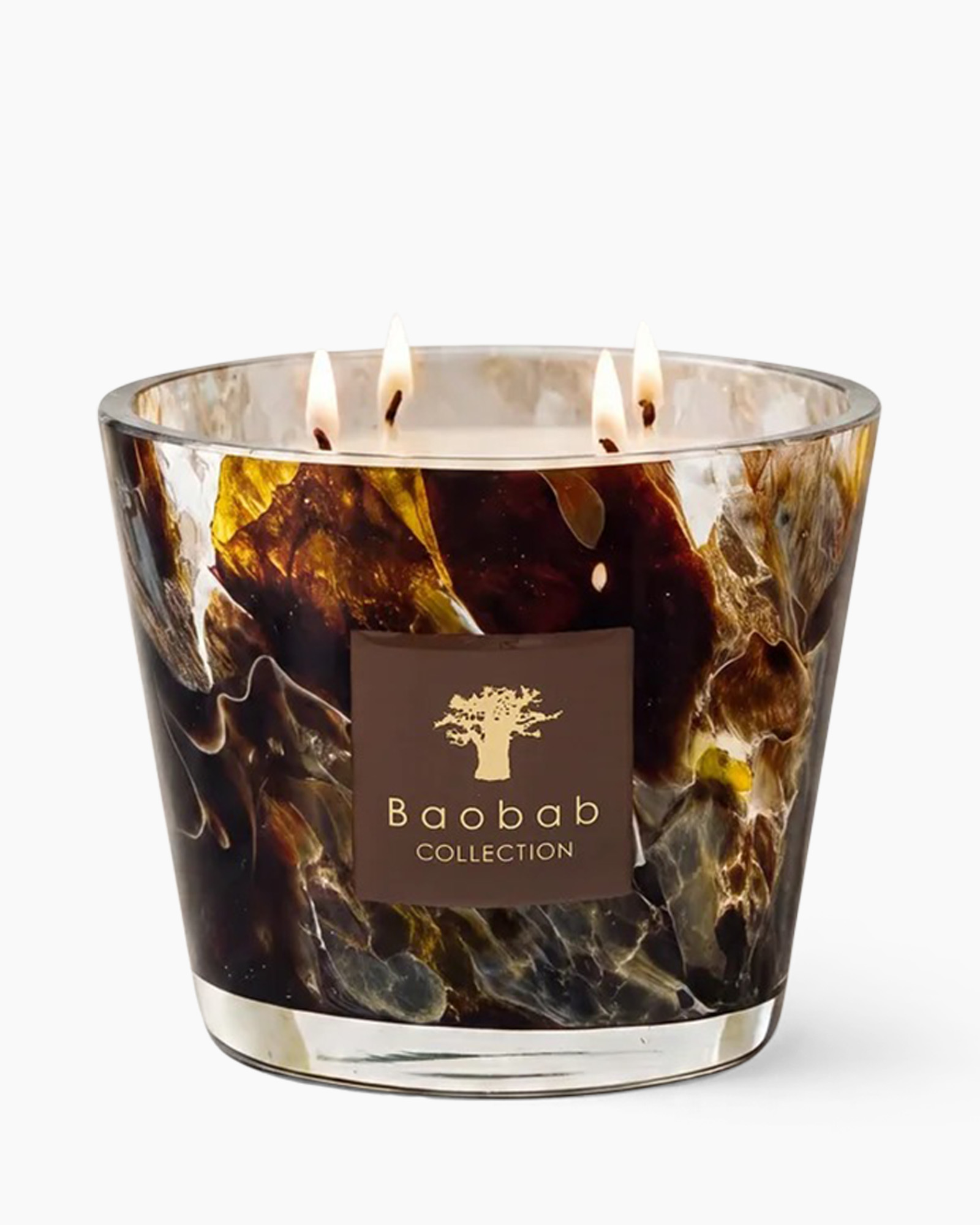 kaars, glas, marmerpatroon, drie-wick, Baobab collectie