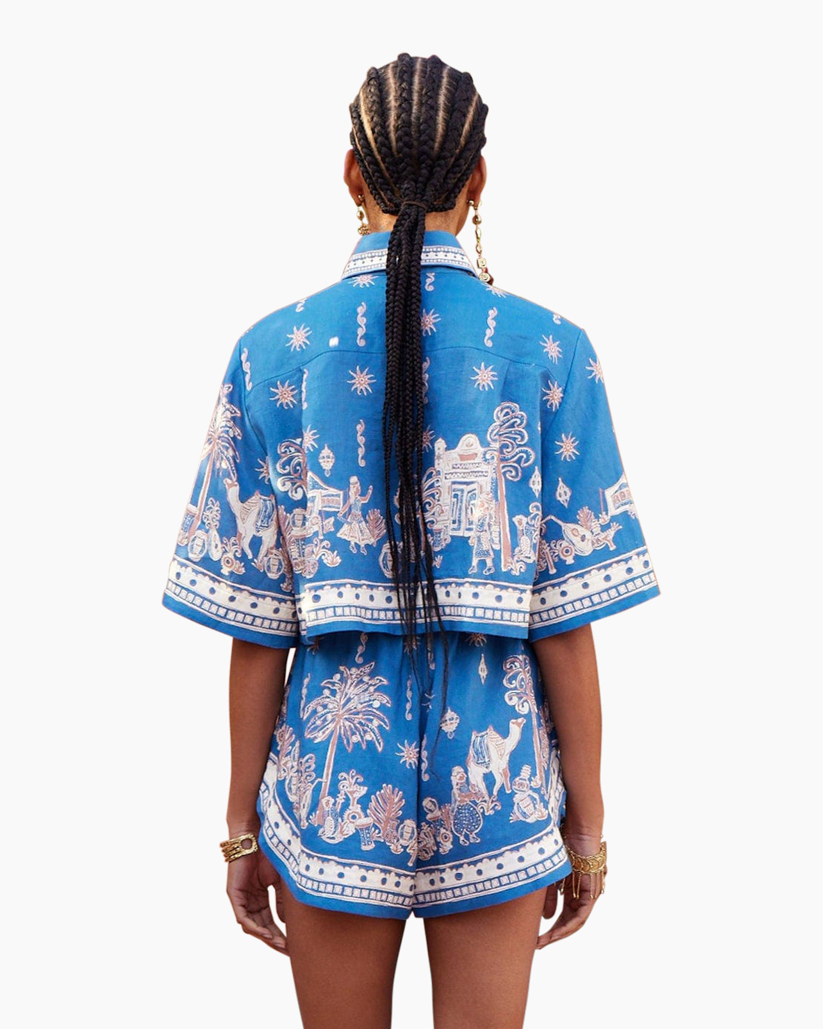 Top Acacia Cropped midden blauw