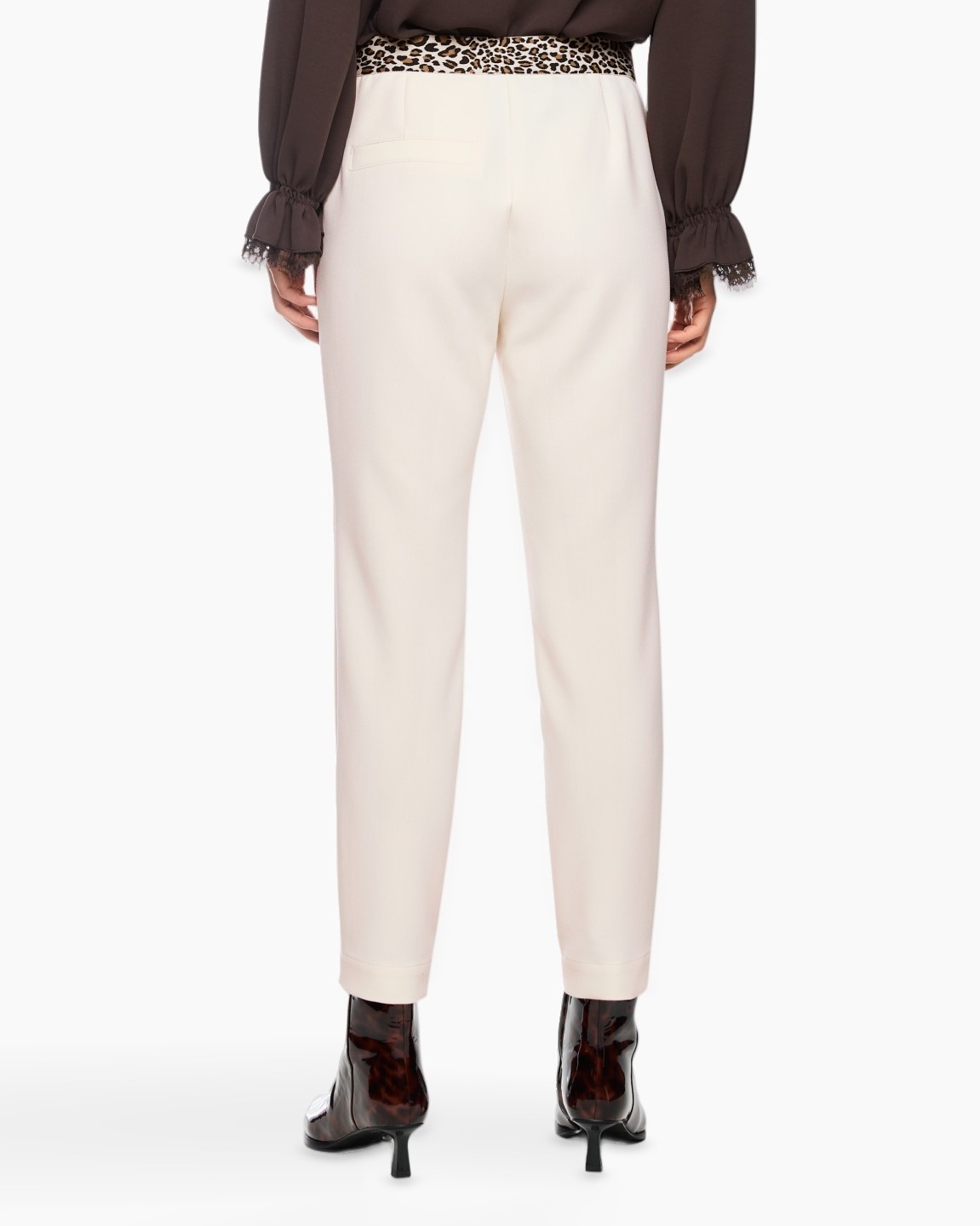 broeken, broek, crème, slim, enkellengte
