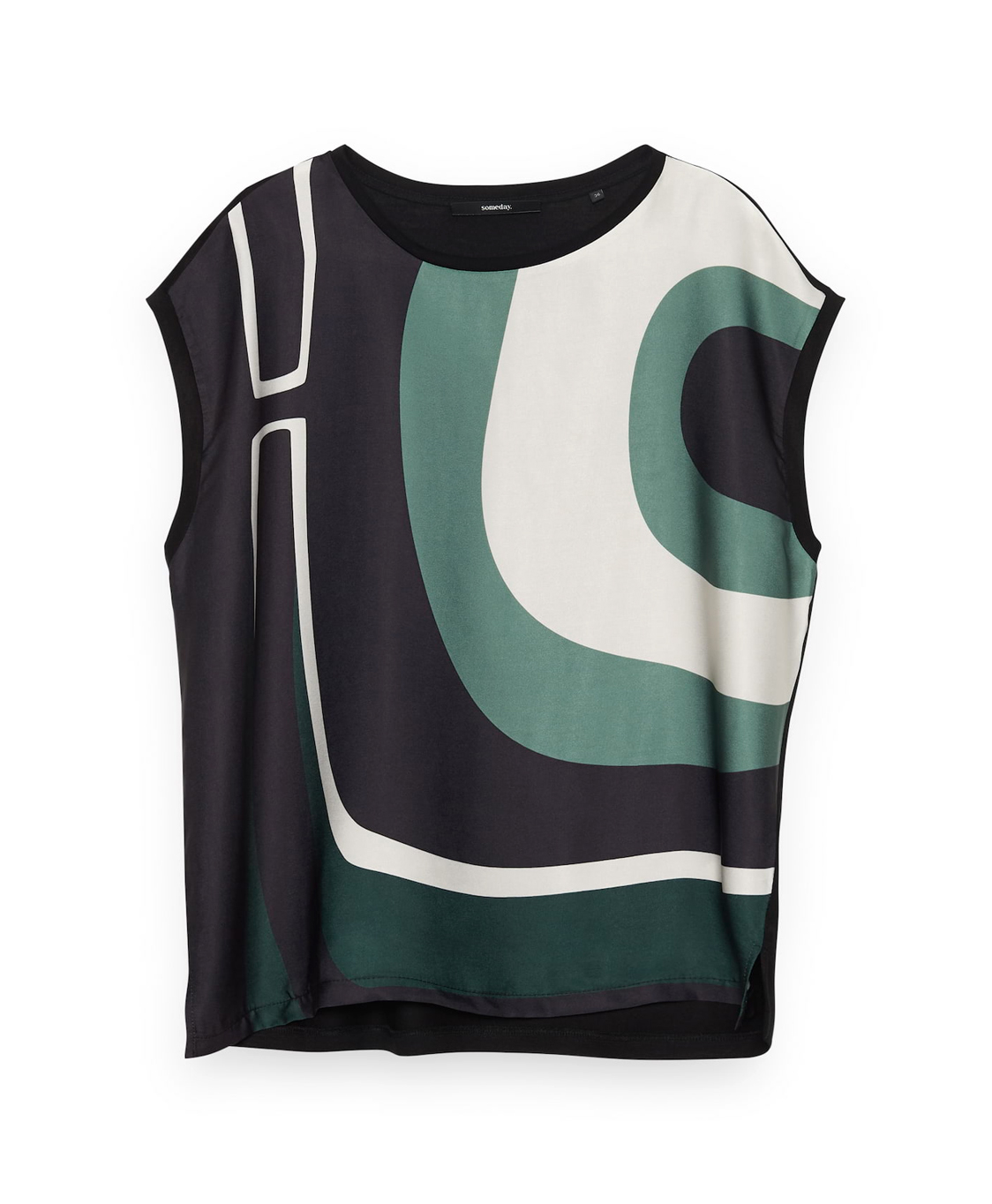 Someday Top Kiebo Print Zwart
