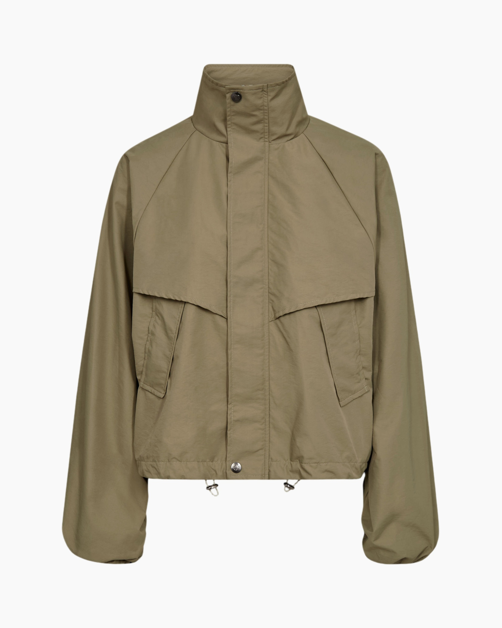 jas, regenjas, parka, kaki, touwzoomcein