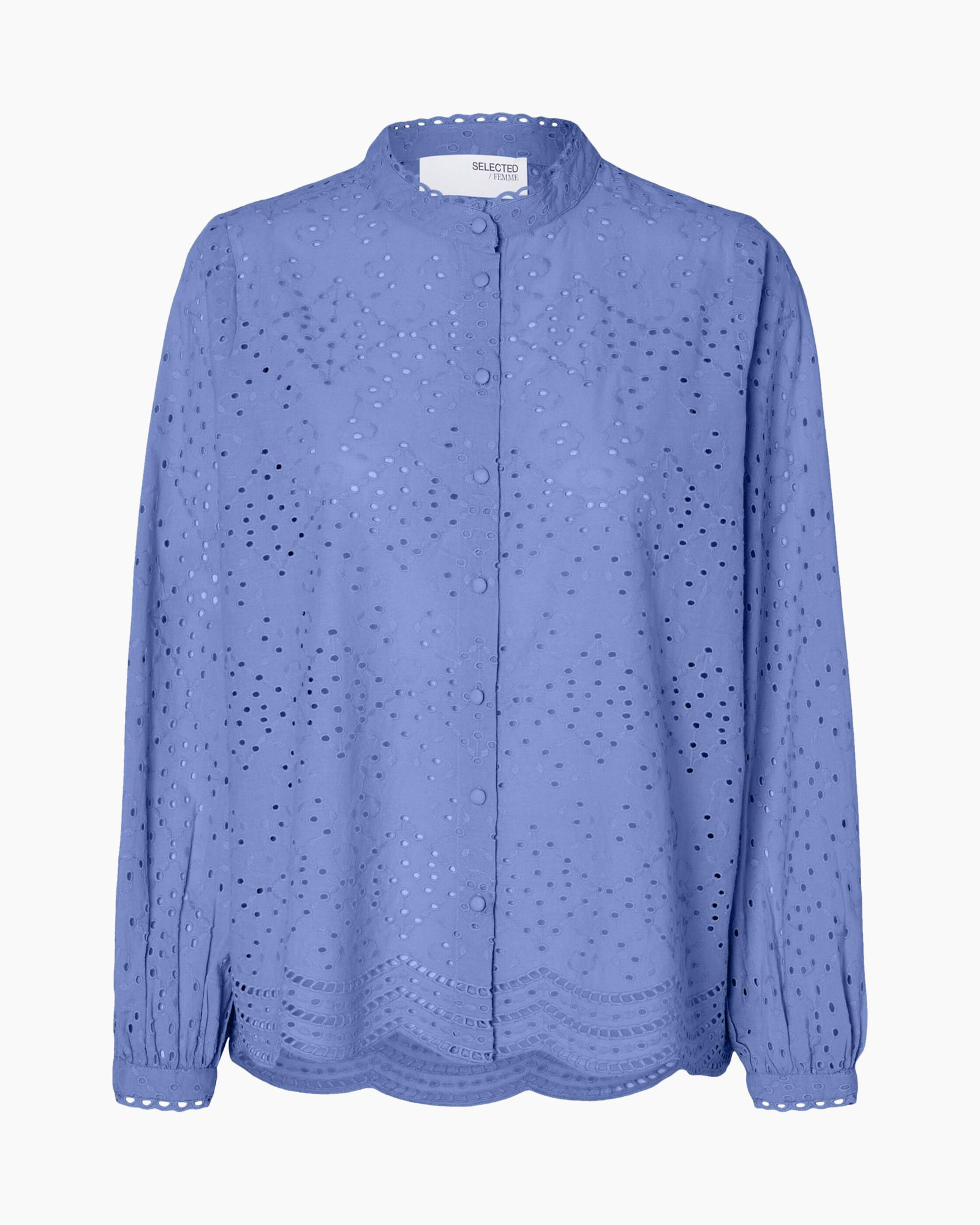 T-shirt Korte Mouw Tatiana L/s Embr Shirt Noos Blauw