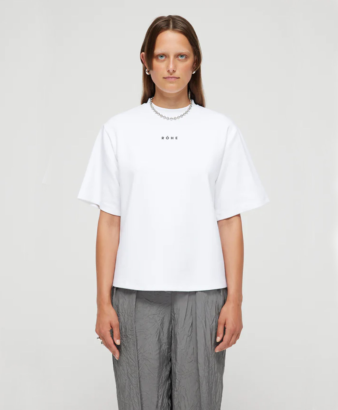 Róhe T-shirt Korte Mouw 406-20-069 Wit
