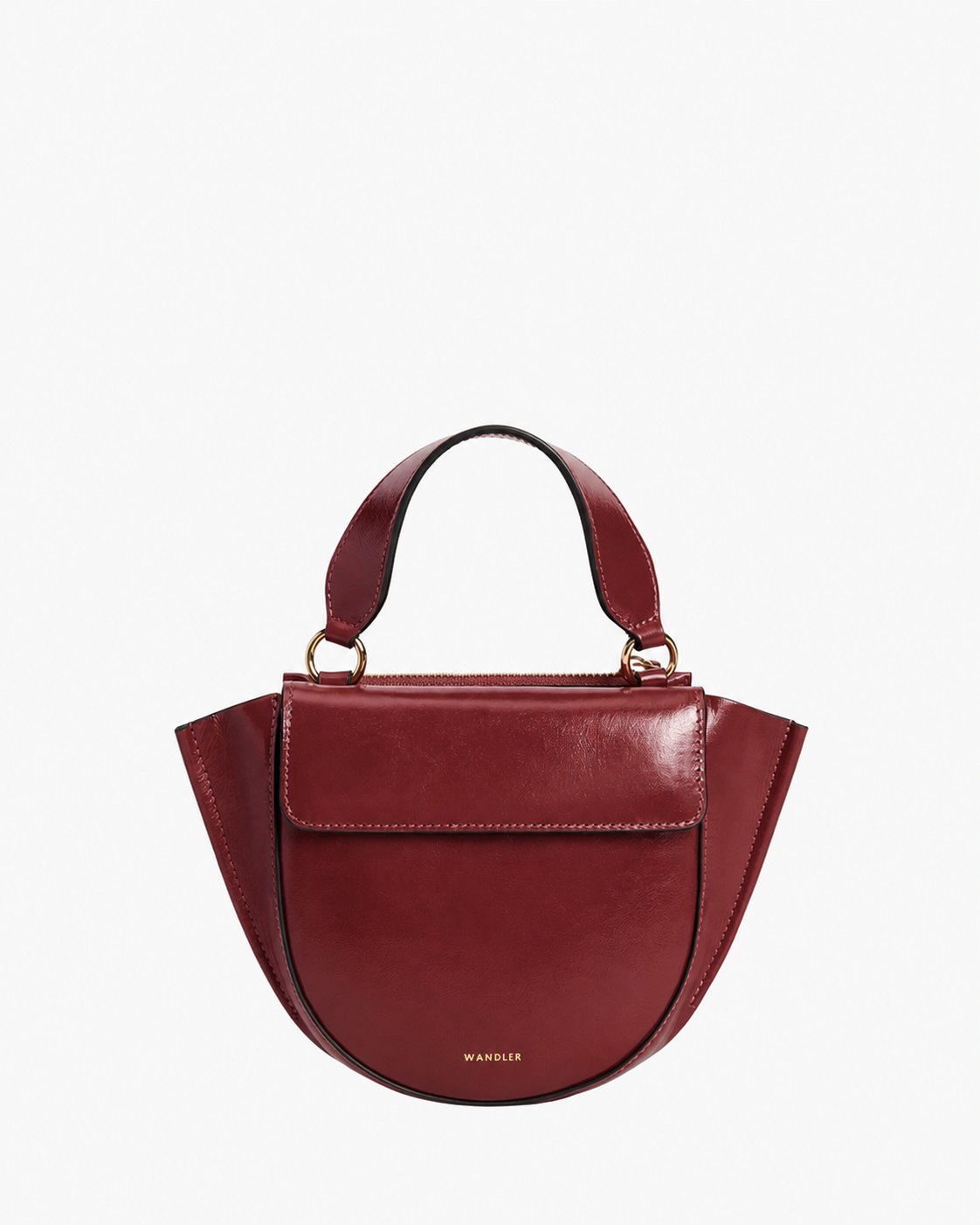 handtas, rood, leer, mini tas, portemonnee