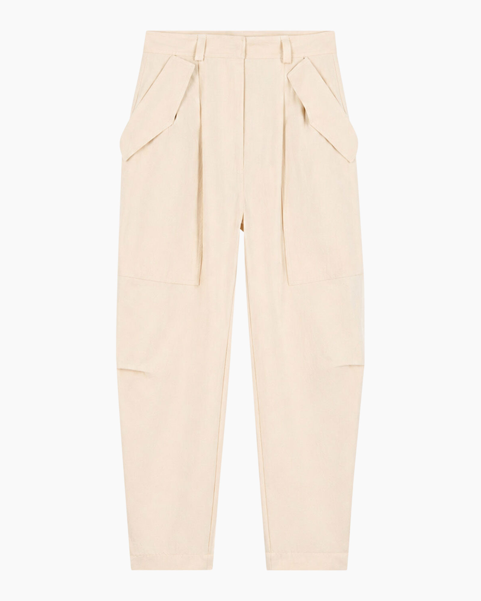 broeken, tapered, beige, cargo, plooien
