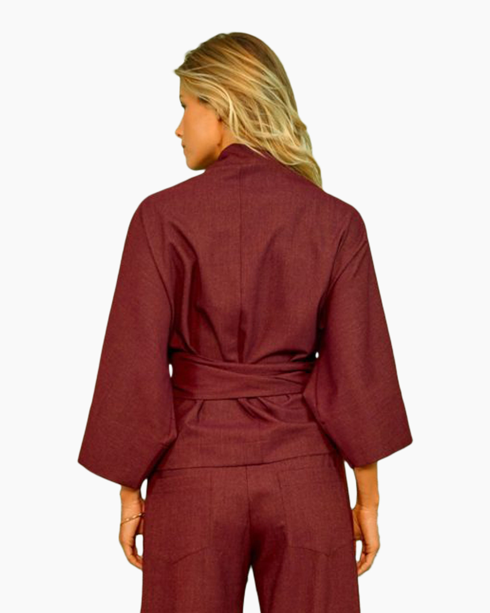 romper, jumpsuit, riem, lange mouwen, effen kleur