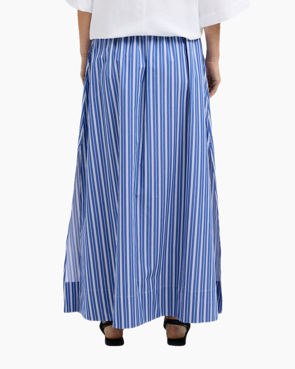 Rok Fia Hw Striped Ankle Slit Skirt Blauw