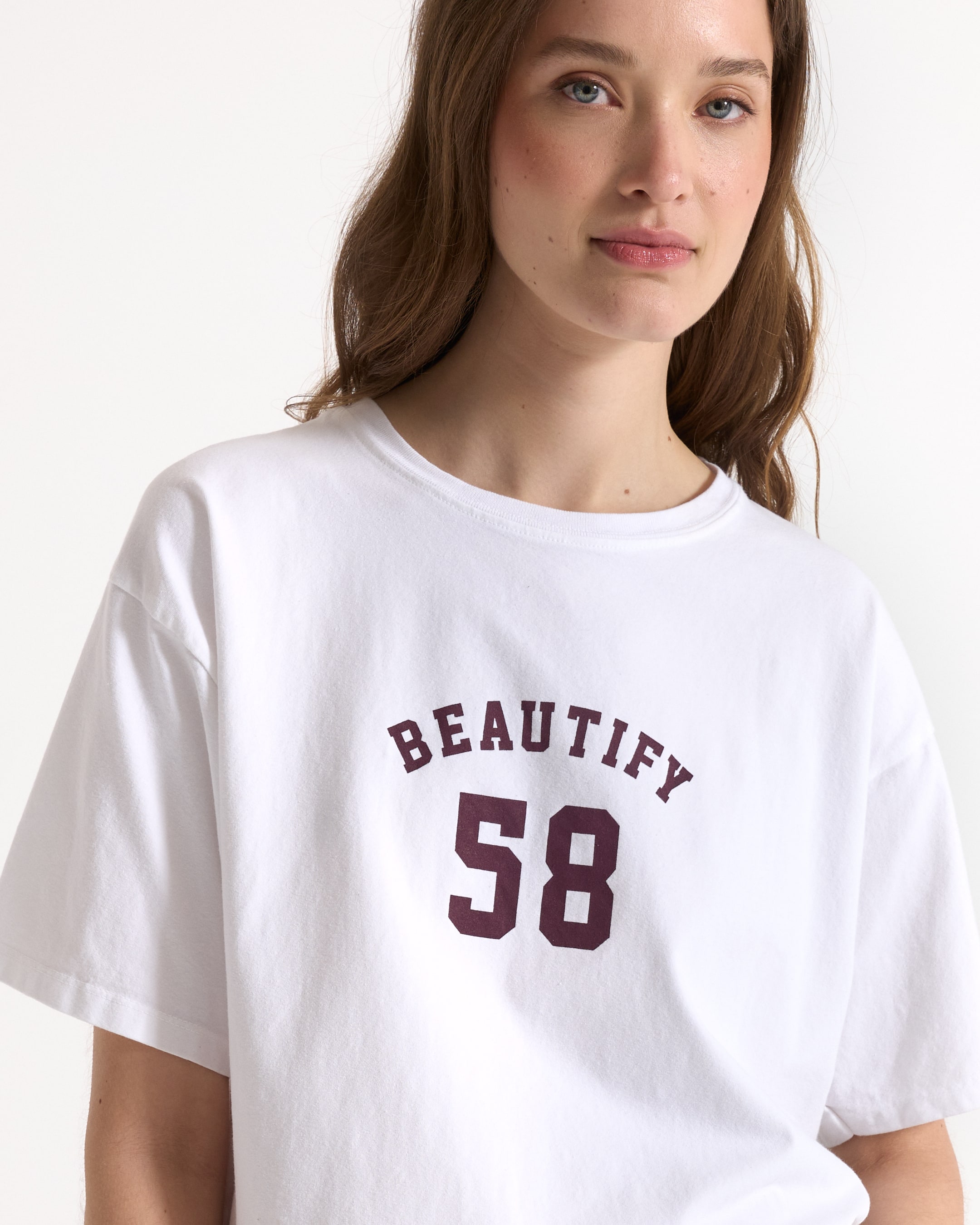 t-shirt, wit, korte mouw, grafisch, 58