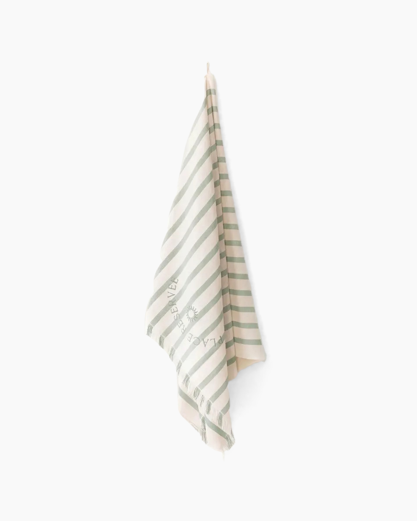 napkin, striped, green, folded, paper towel