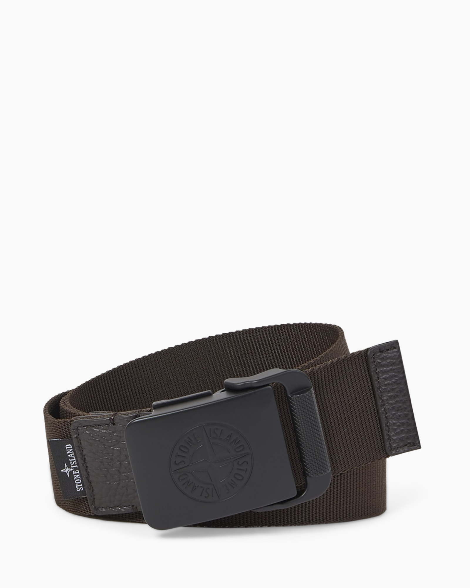 riem, webbing, bruin, gesp, verstelbaar