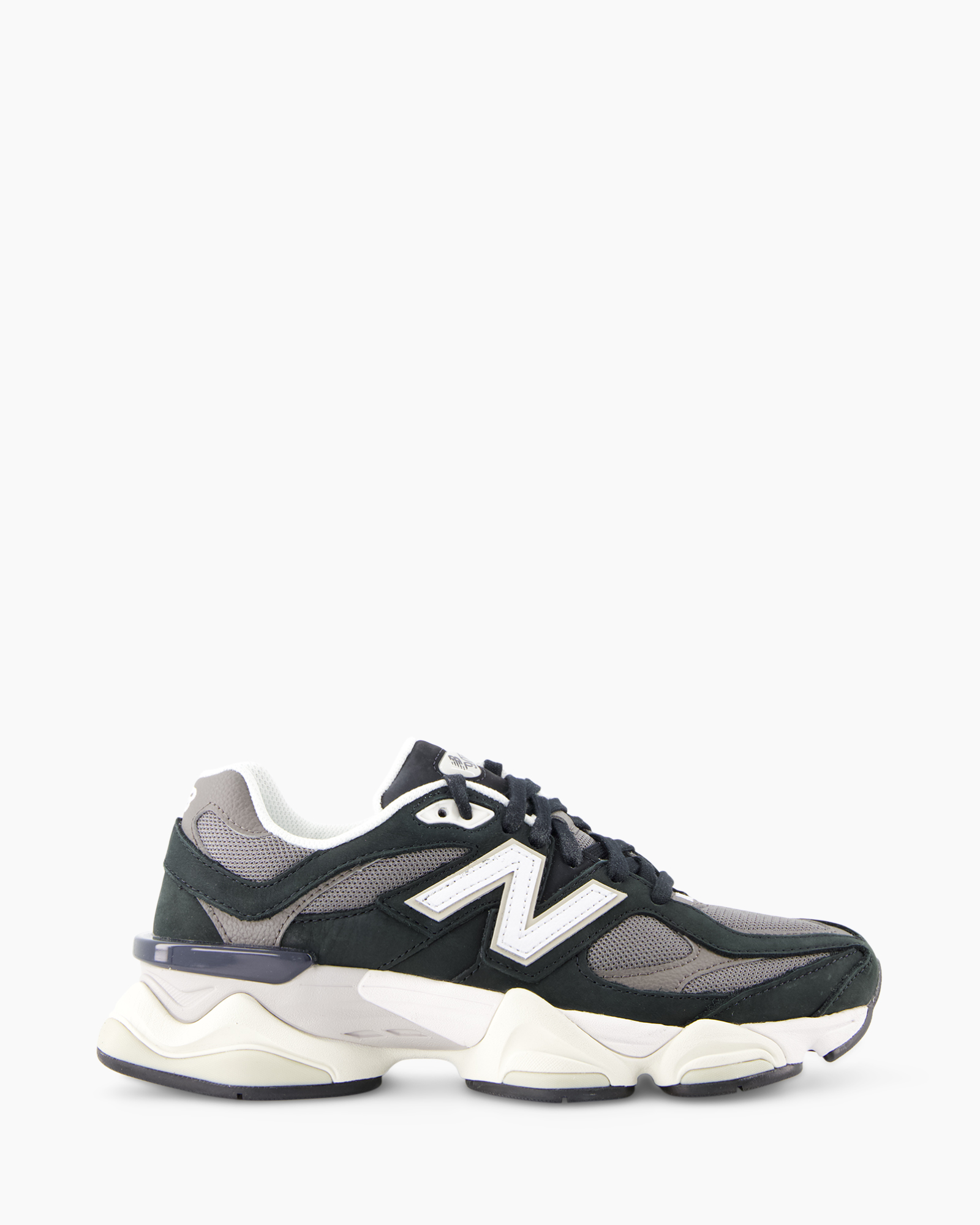 sneaker, running shoe, mesh, chunky sole, dark green