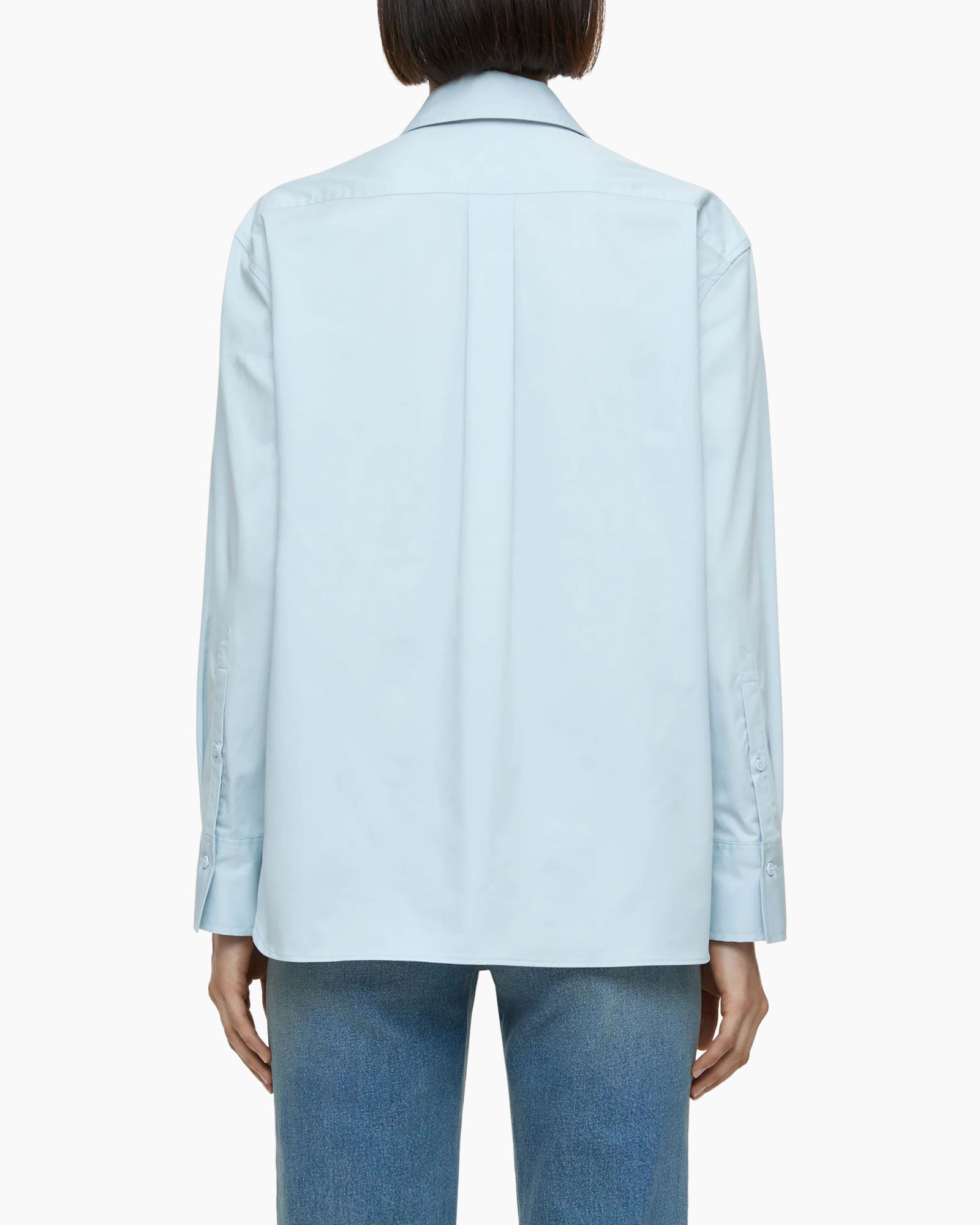 Blouse Asymmetric Licht Blauw