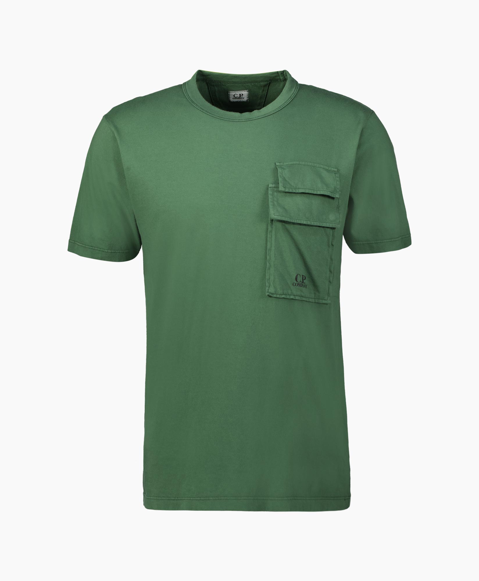 T-shirt Korte Mouw Jersey Flap Pocket Groen