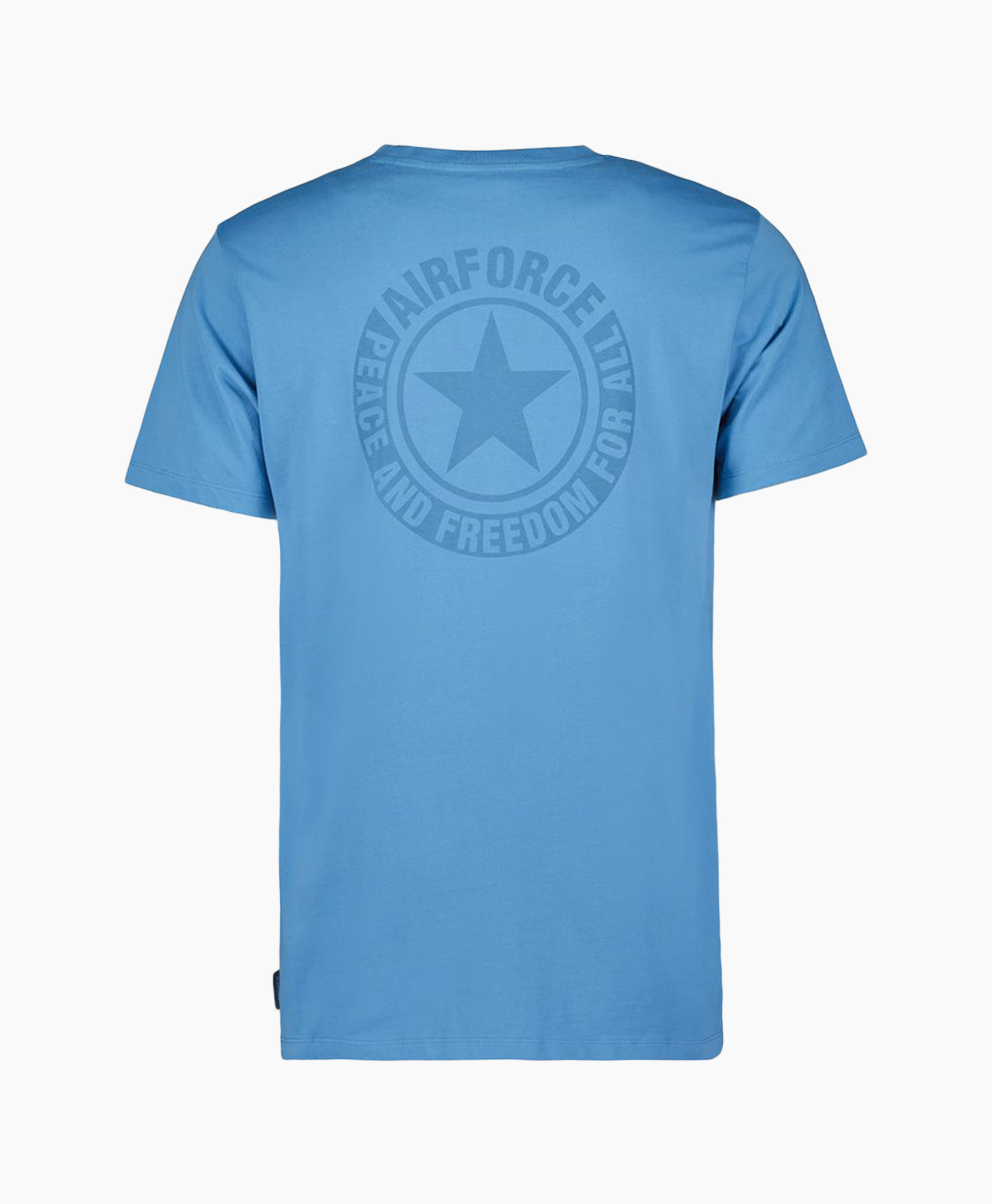 T-shirt Korte Mouw Wording Logo Blauw