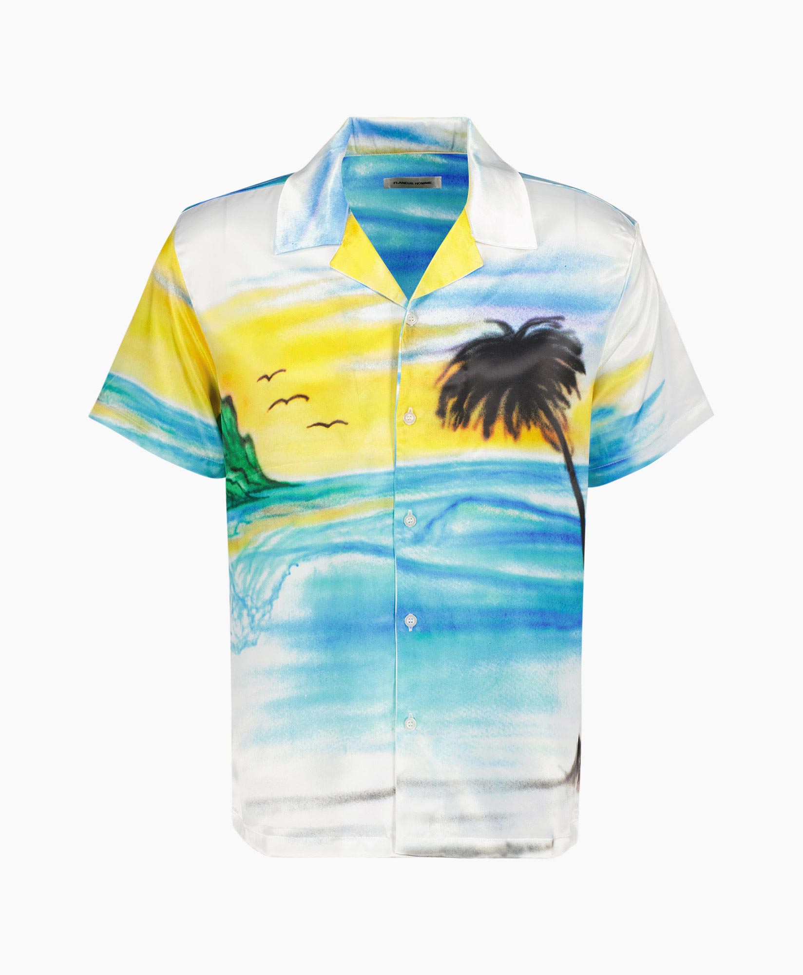 Flaneur Homme Overhemd Airbrushed Silk Shirt Diversen