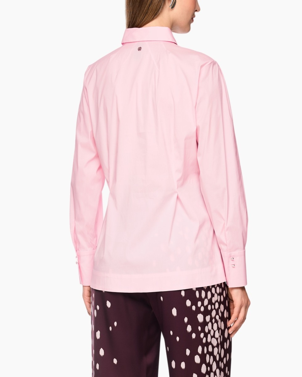 roze overhemd, gekraagd overhemd, lange mouwen, knopen shirt, roze top
