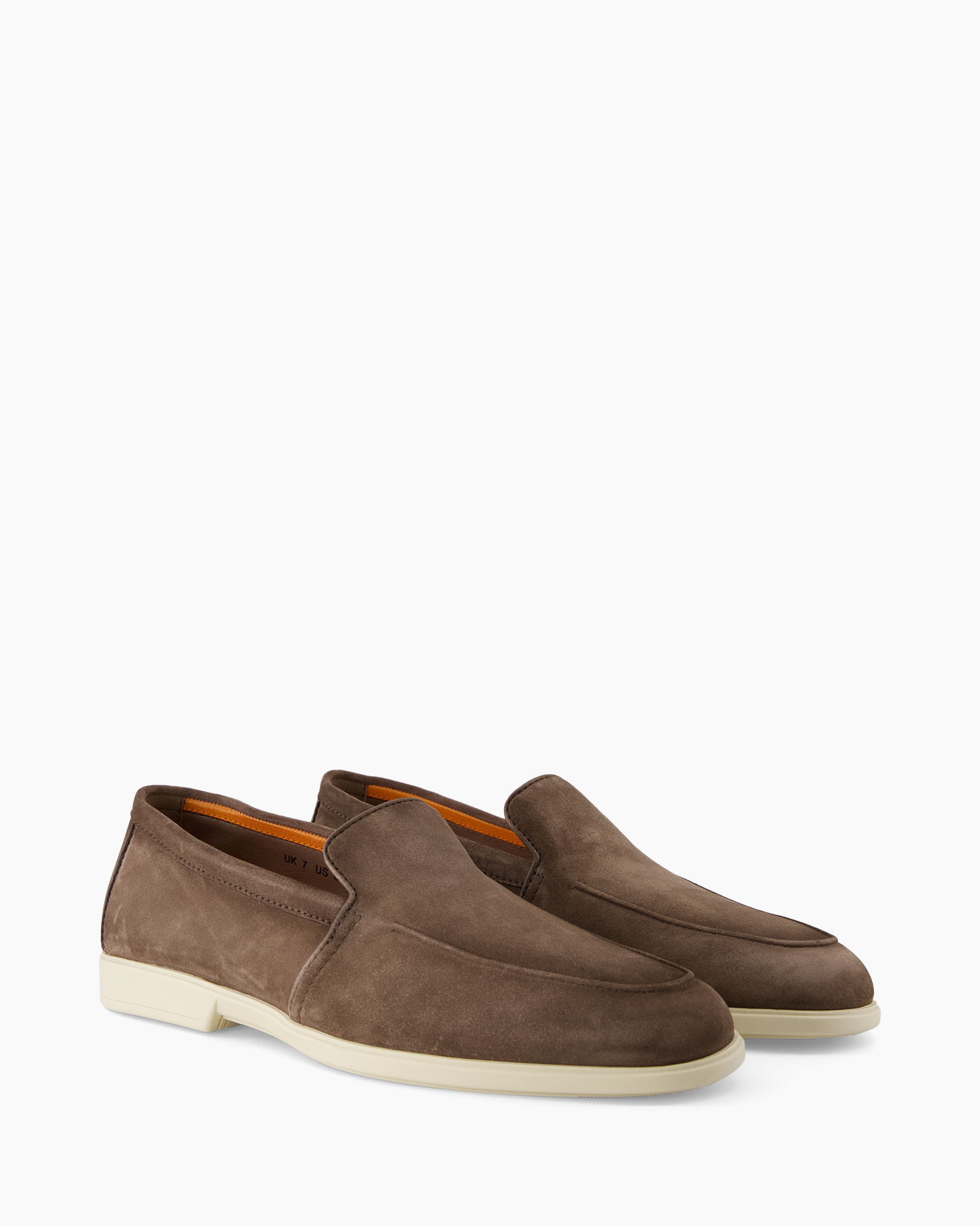 bruin, slip-on, loafers, suede, herenschoenen