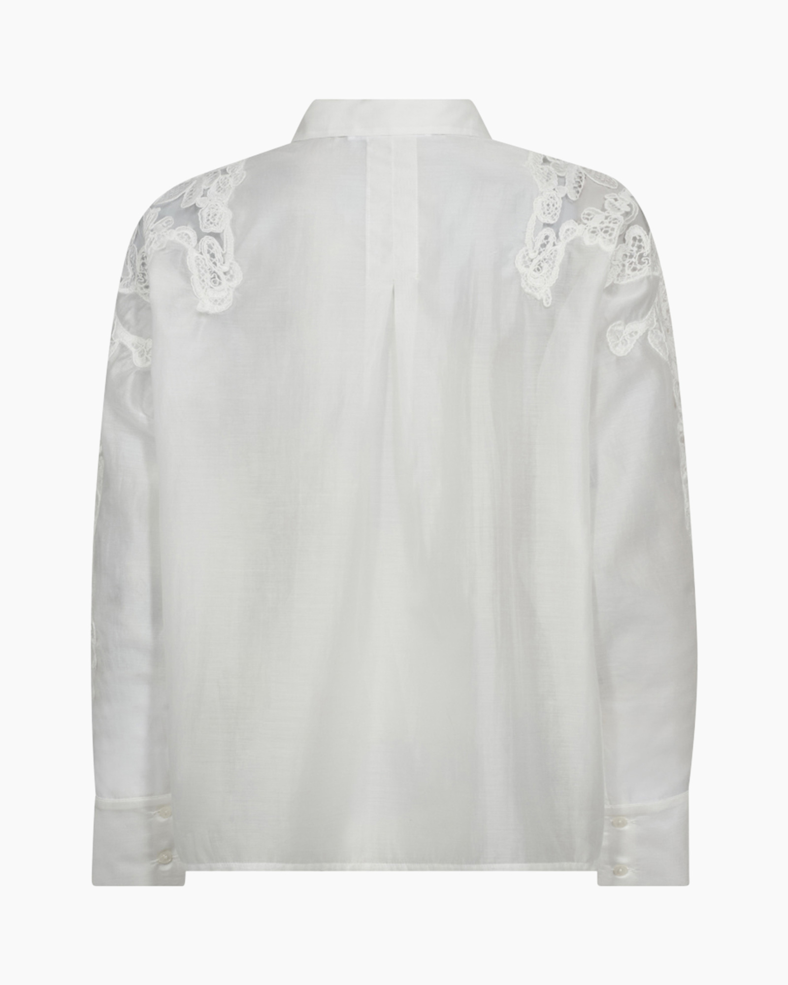 T-shirt Korte Mouw Kawa Embroidery Wit