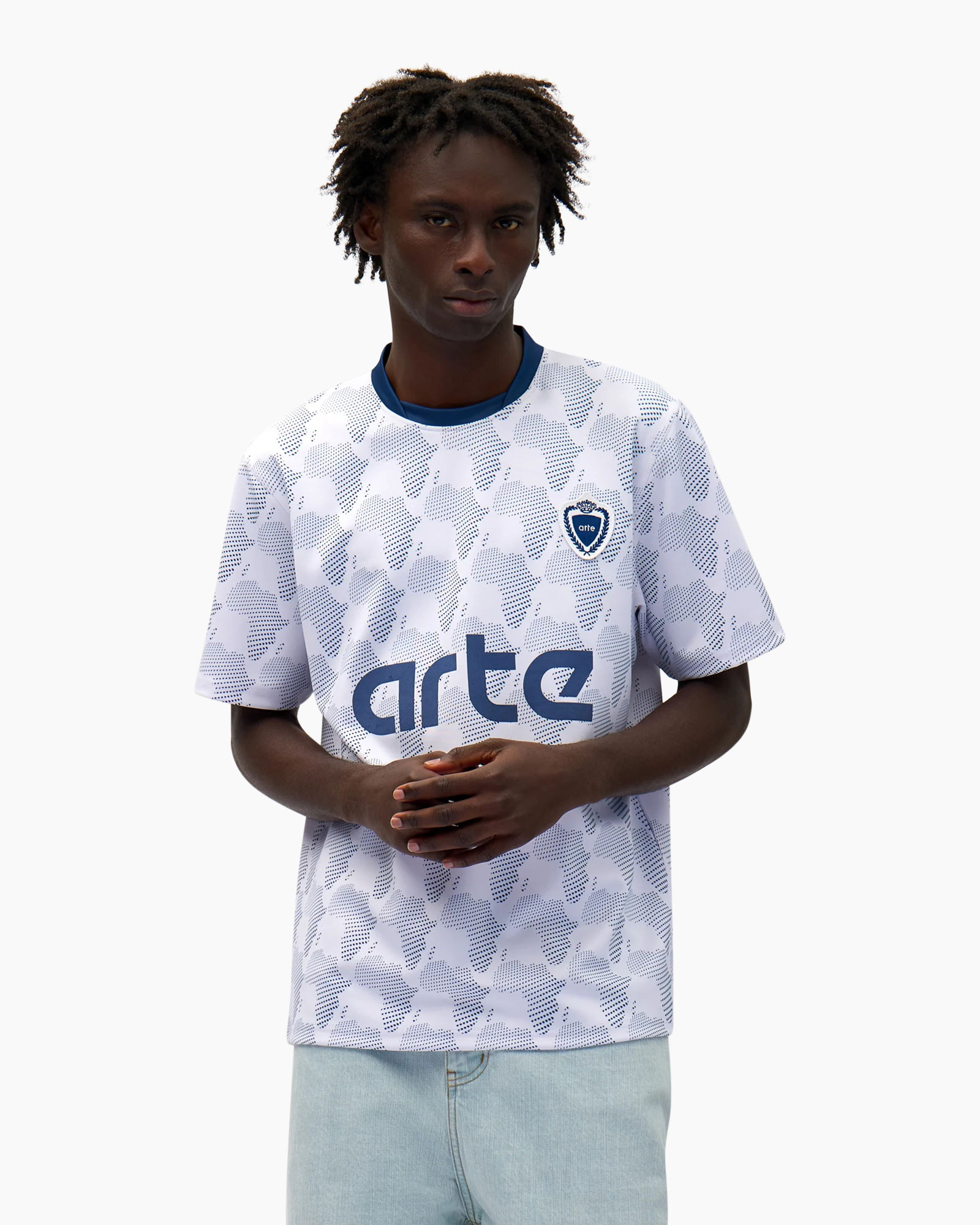 T-shirt Korte Mouw Africa Print Tee Wit