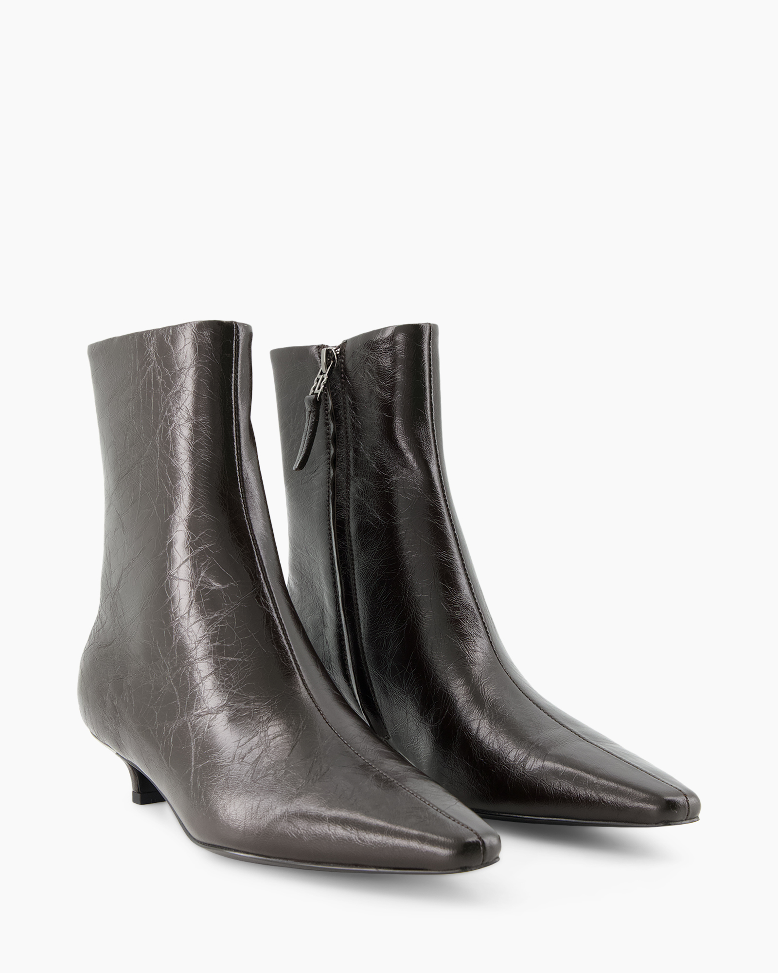 enkellaars, leer, zwart, stilettohak, laarsje