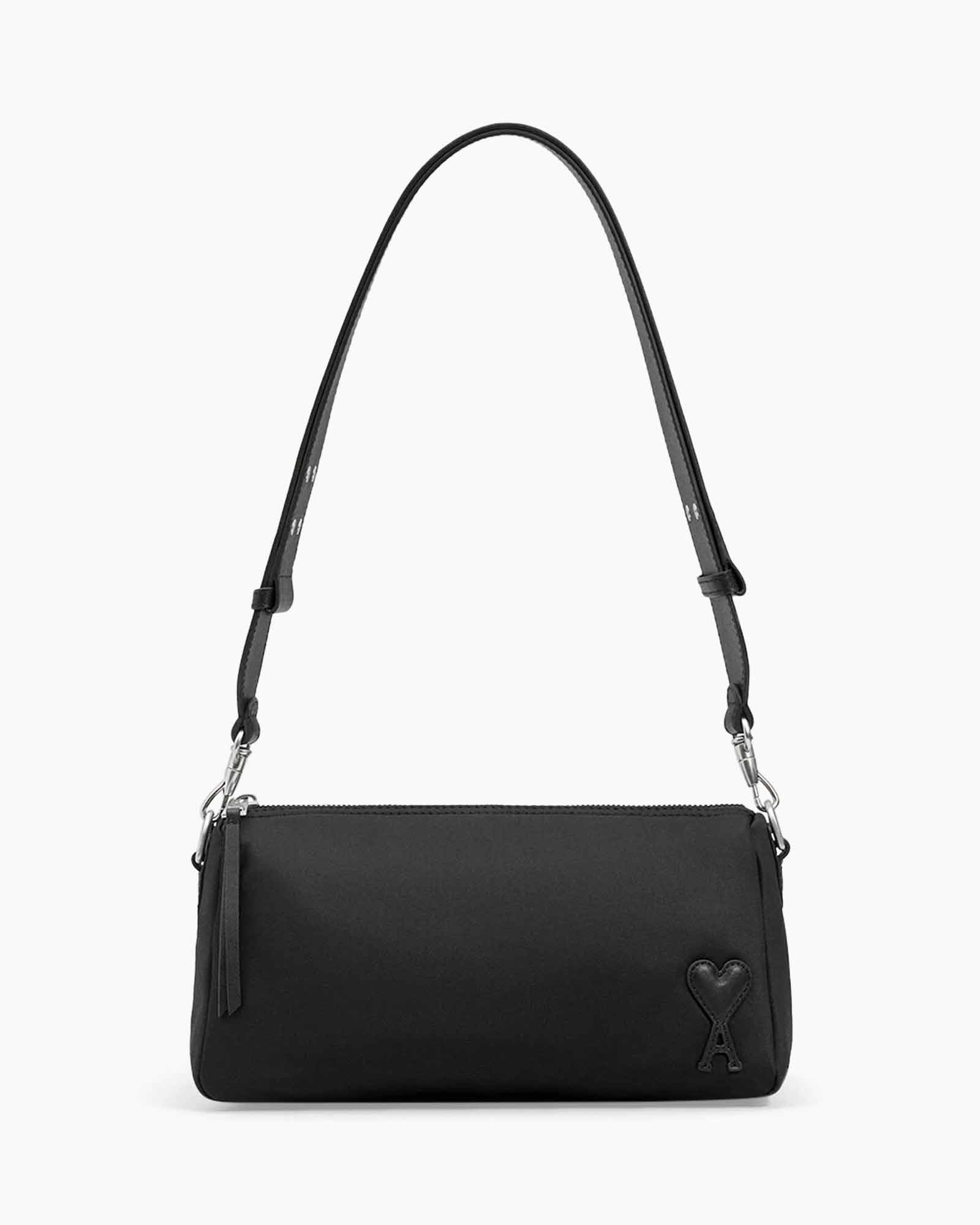 tas, handtas, zwart, schoudertas, gladde rits