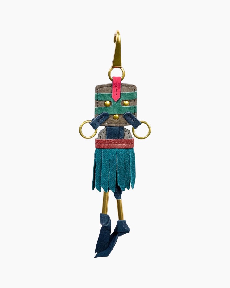 leer, sleutelhanger, bedels, tassel, multicolor