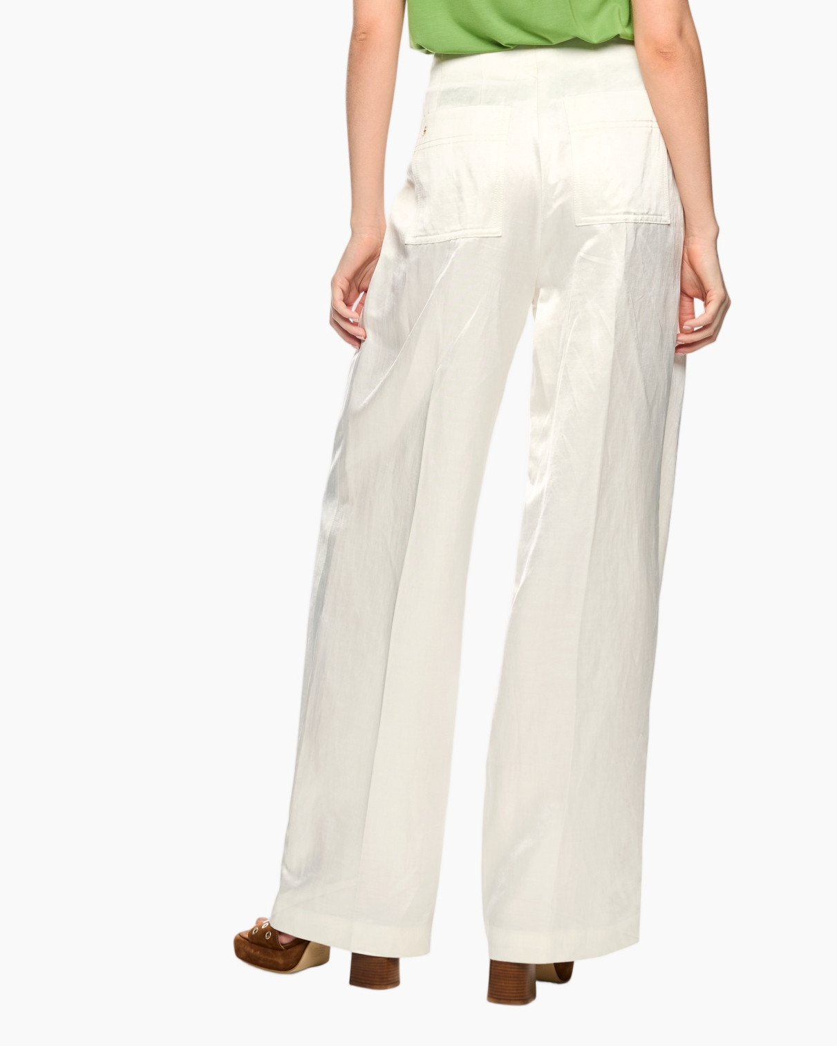pants, wide-leg, cream, linen?, trousers