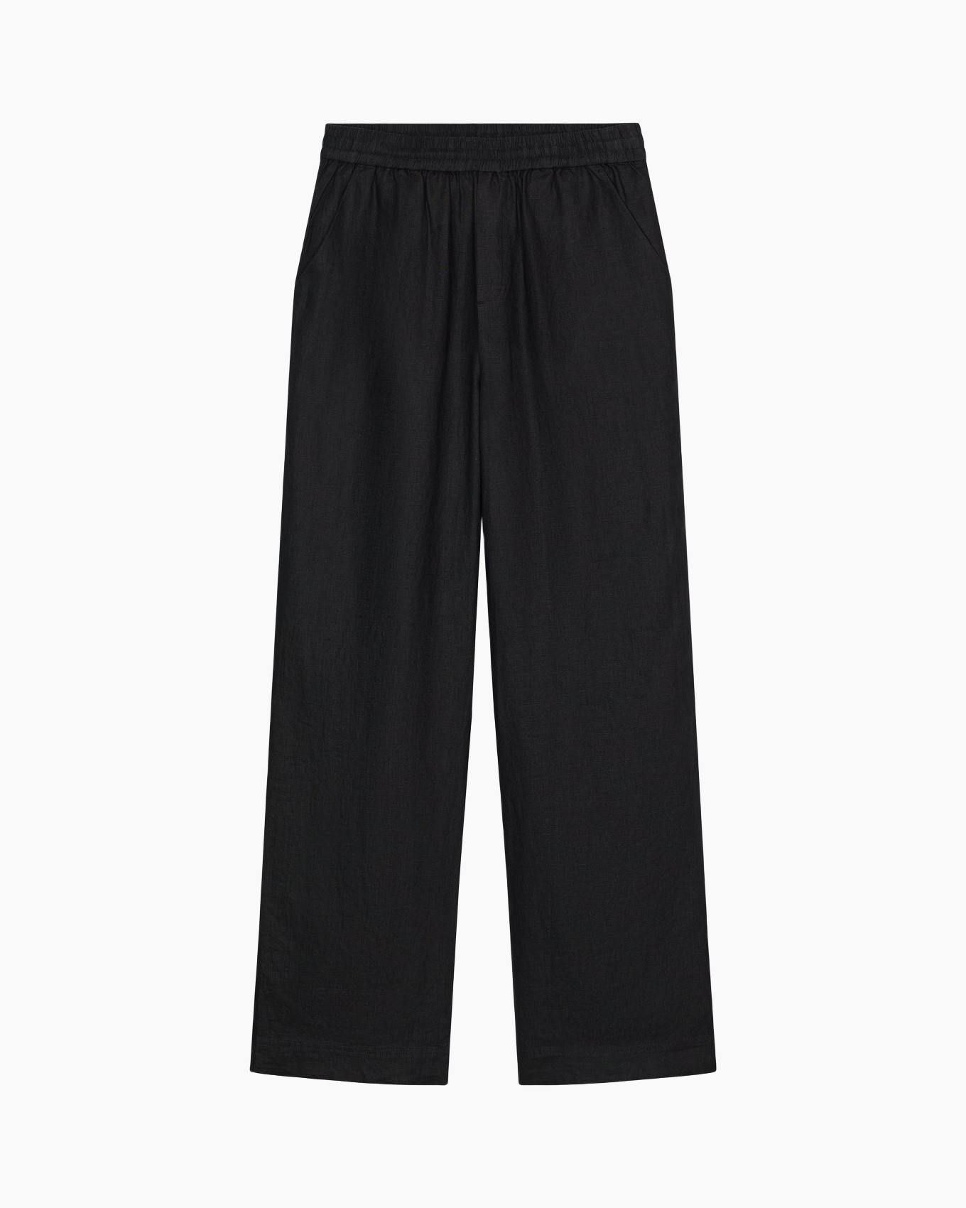 broek, broeken, zwart, elastische taille, losse pasvorm