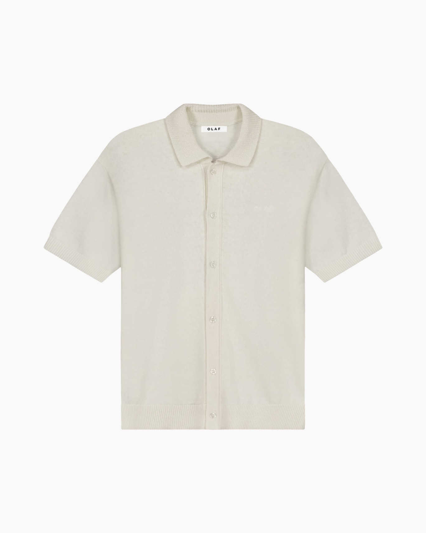 cardigan, short-sleeve, knit, cream, button-down