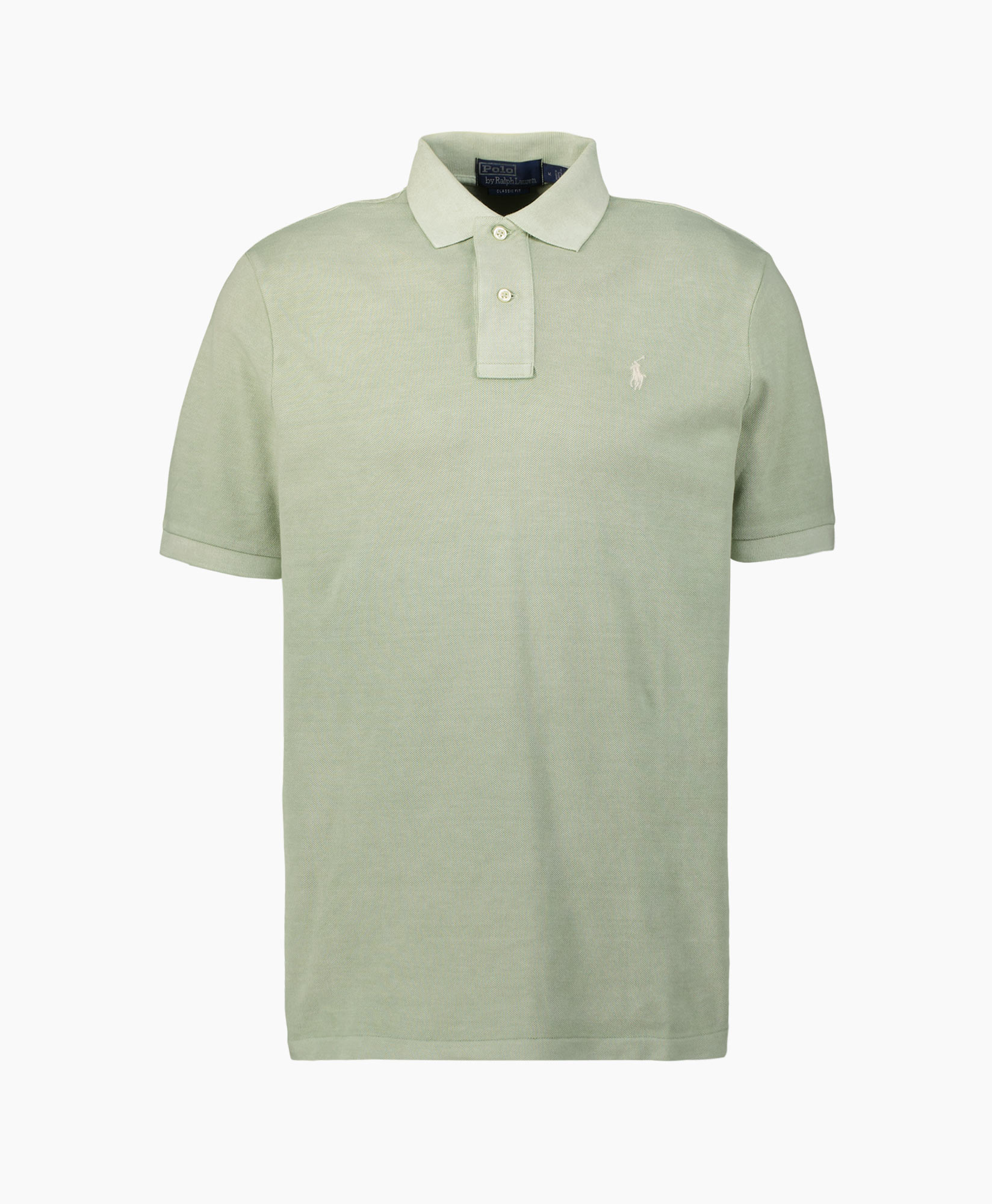 Polo Cotton Garment Dyed midden groen