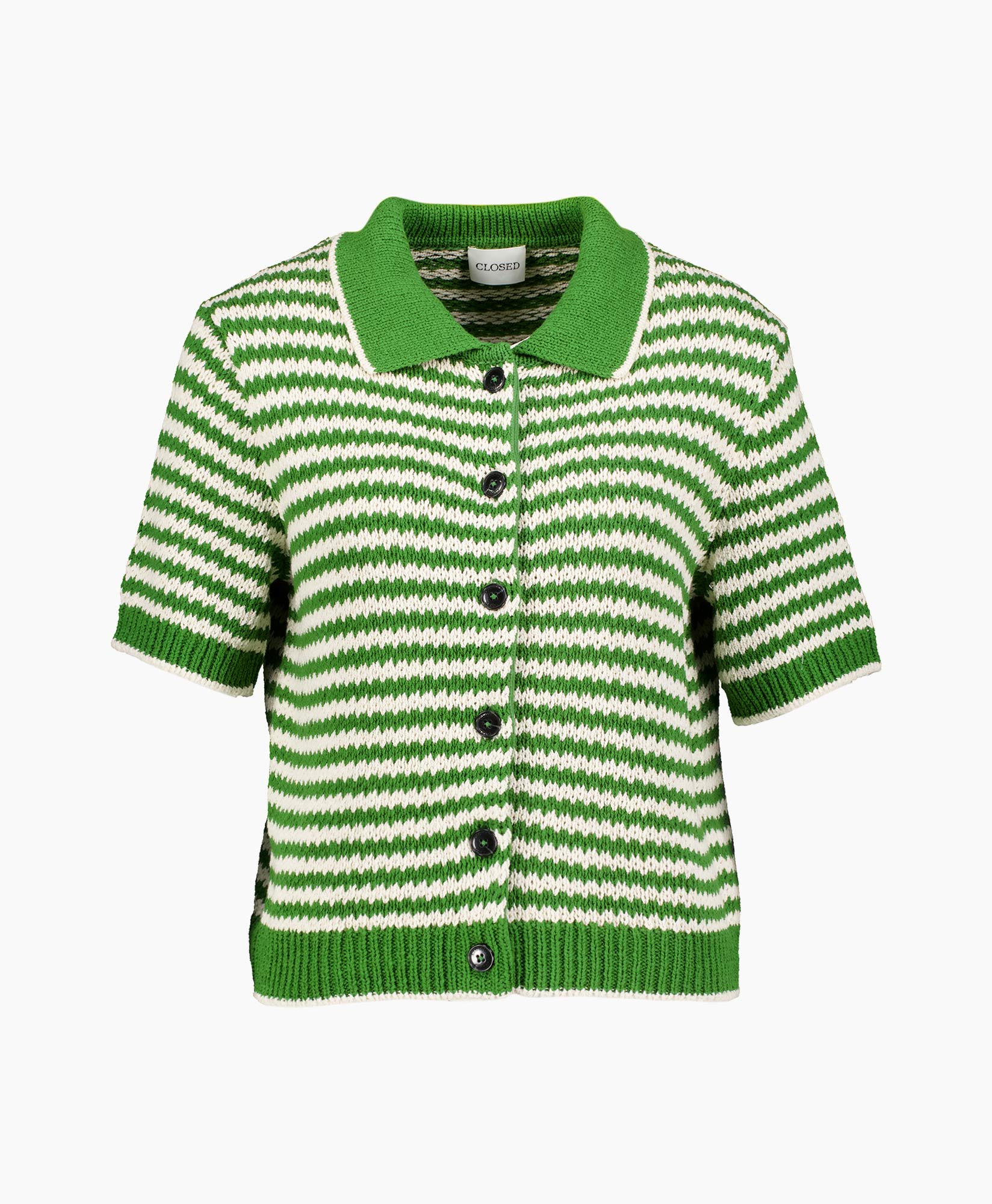 Vest Cardigan Short Sleeve Groen