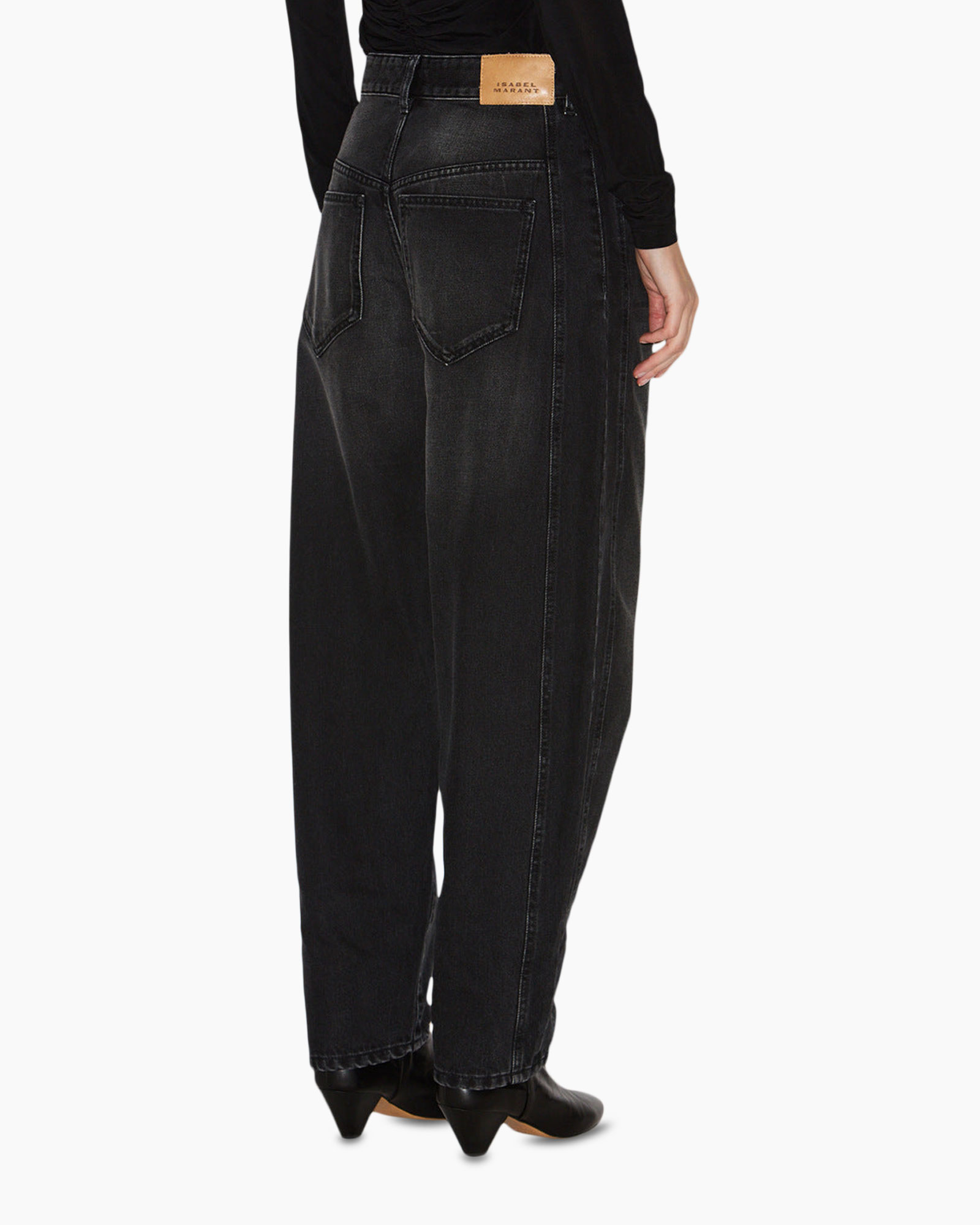 broek, zwart, jeans, denim