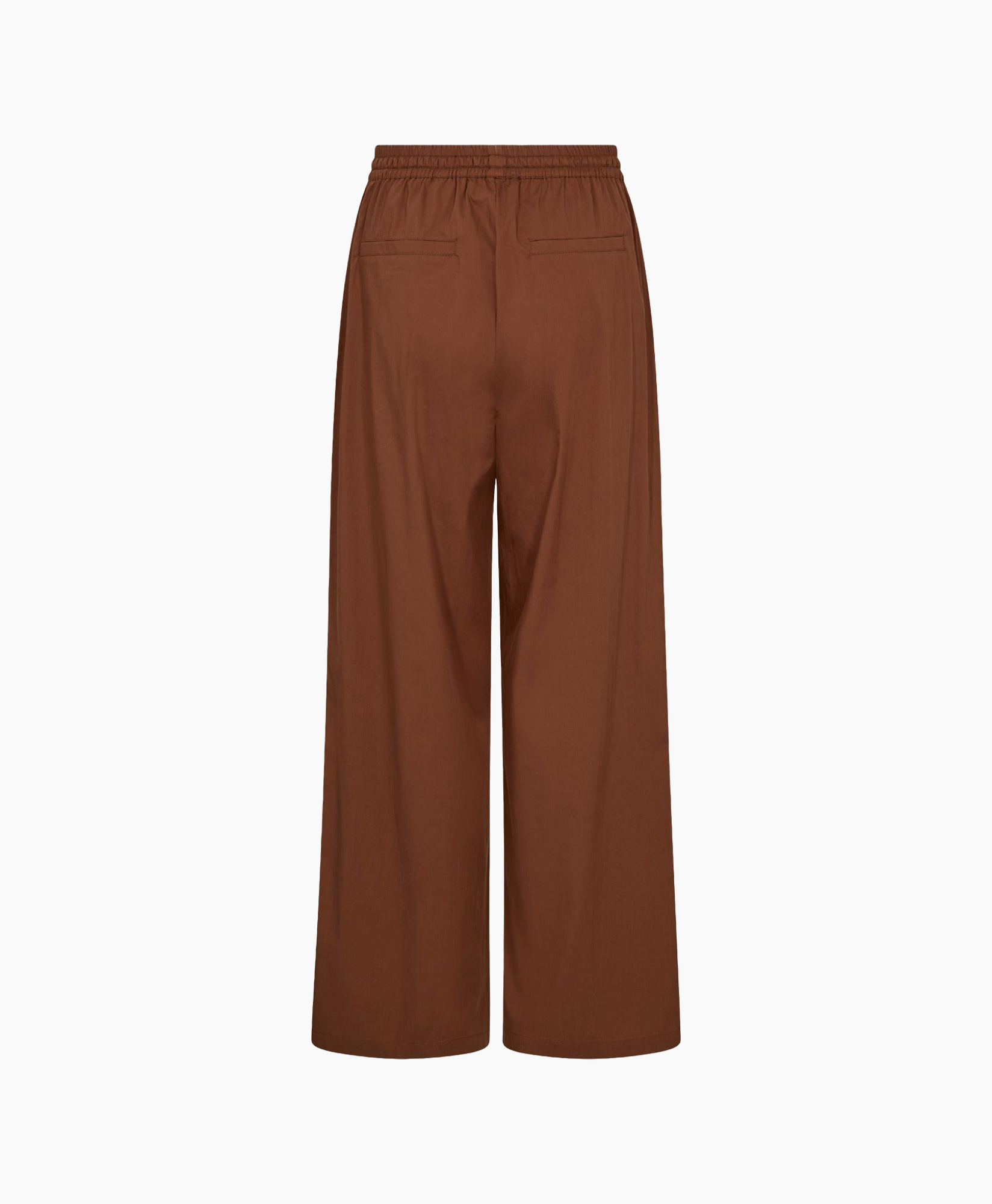 pants, wide-leg, drawstring, brown, elastic-waist