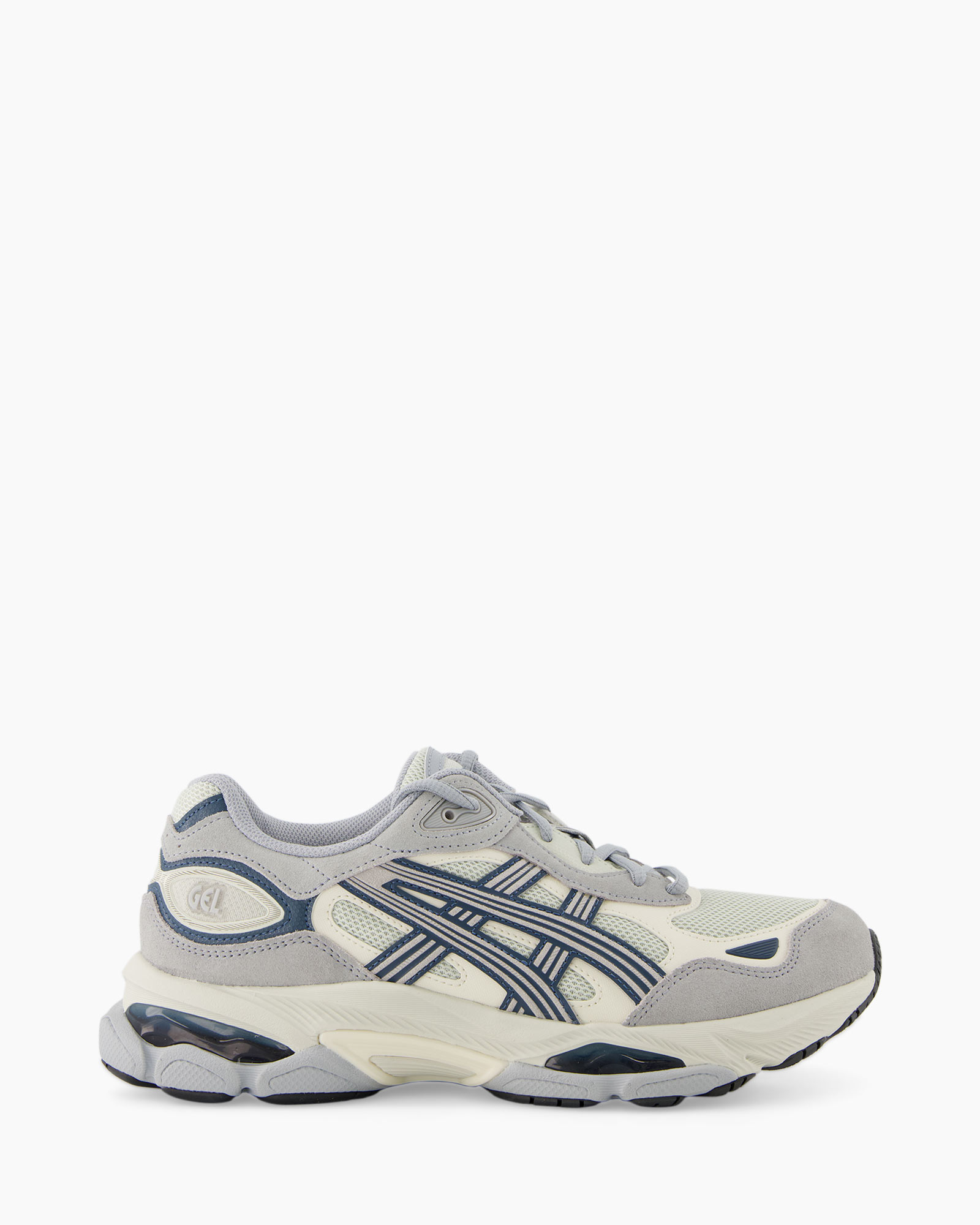 sneaker, athletisch, mesh, veterschoen, grijs-blauw