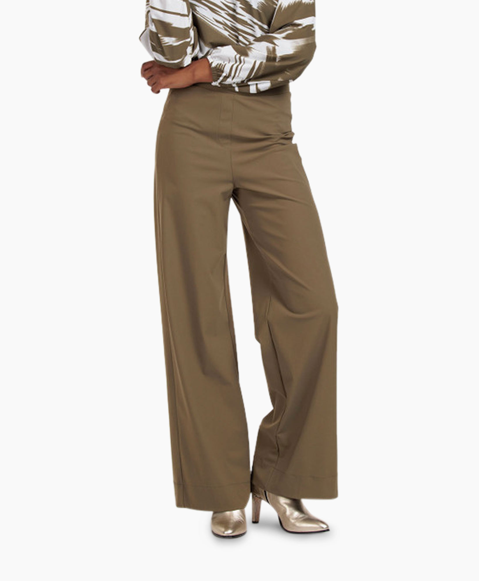 Broek Alex Bonded Trousers Bruin dessin